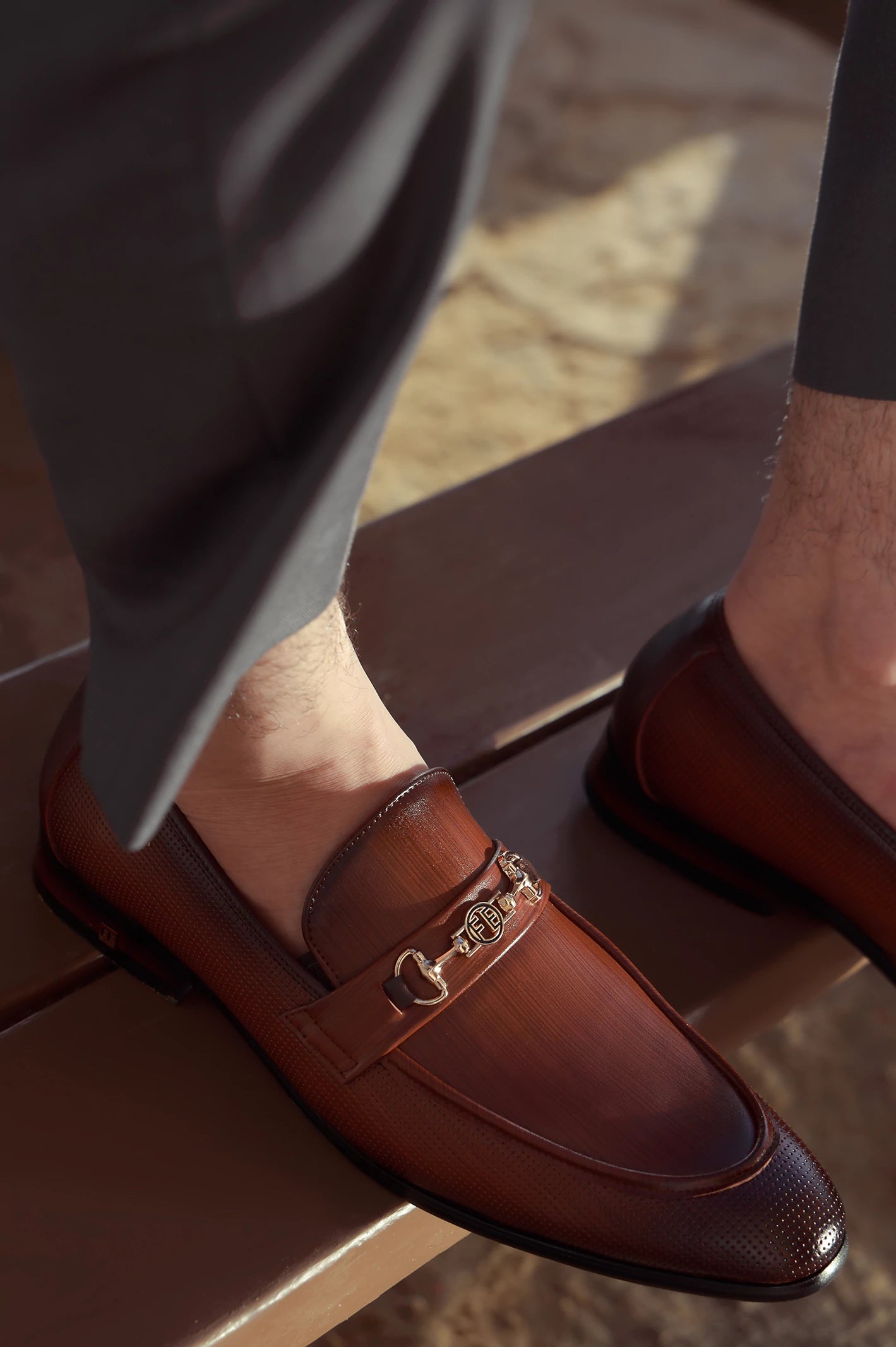 Coffee Men Formal Moccassins - Image 3