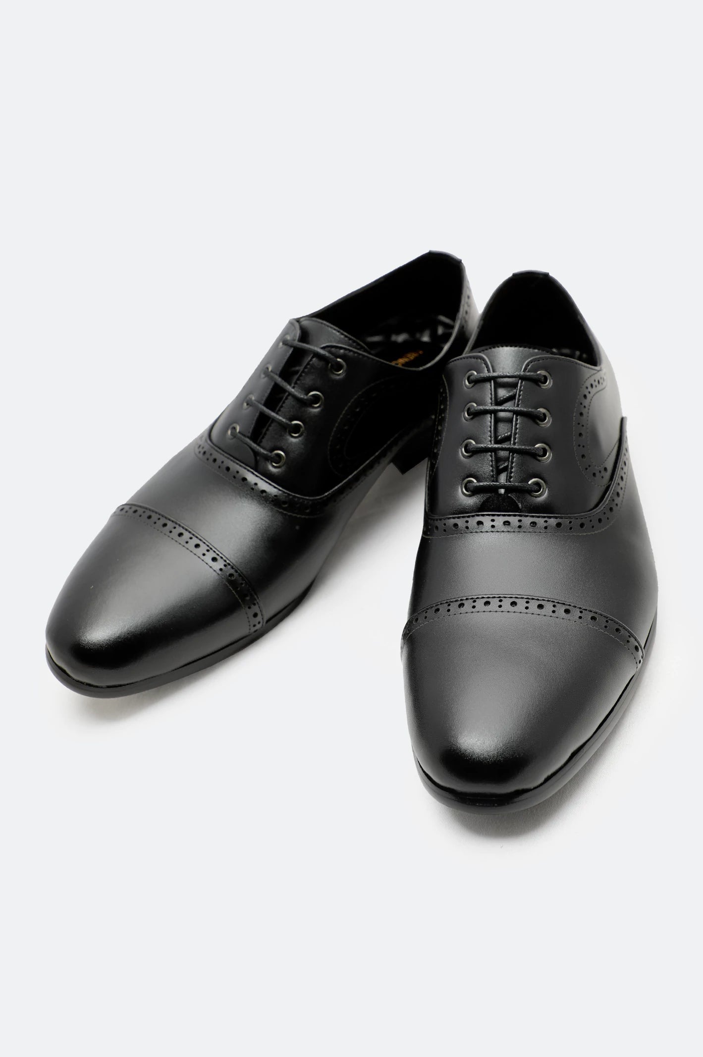 Black Men Formal Derby Lace Shoes - Image 4