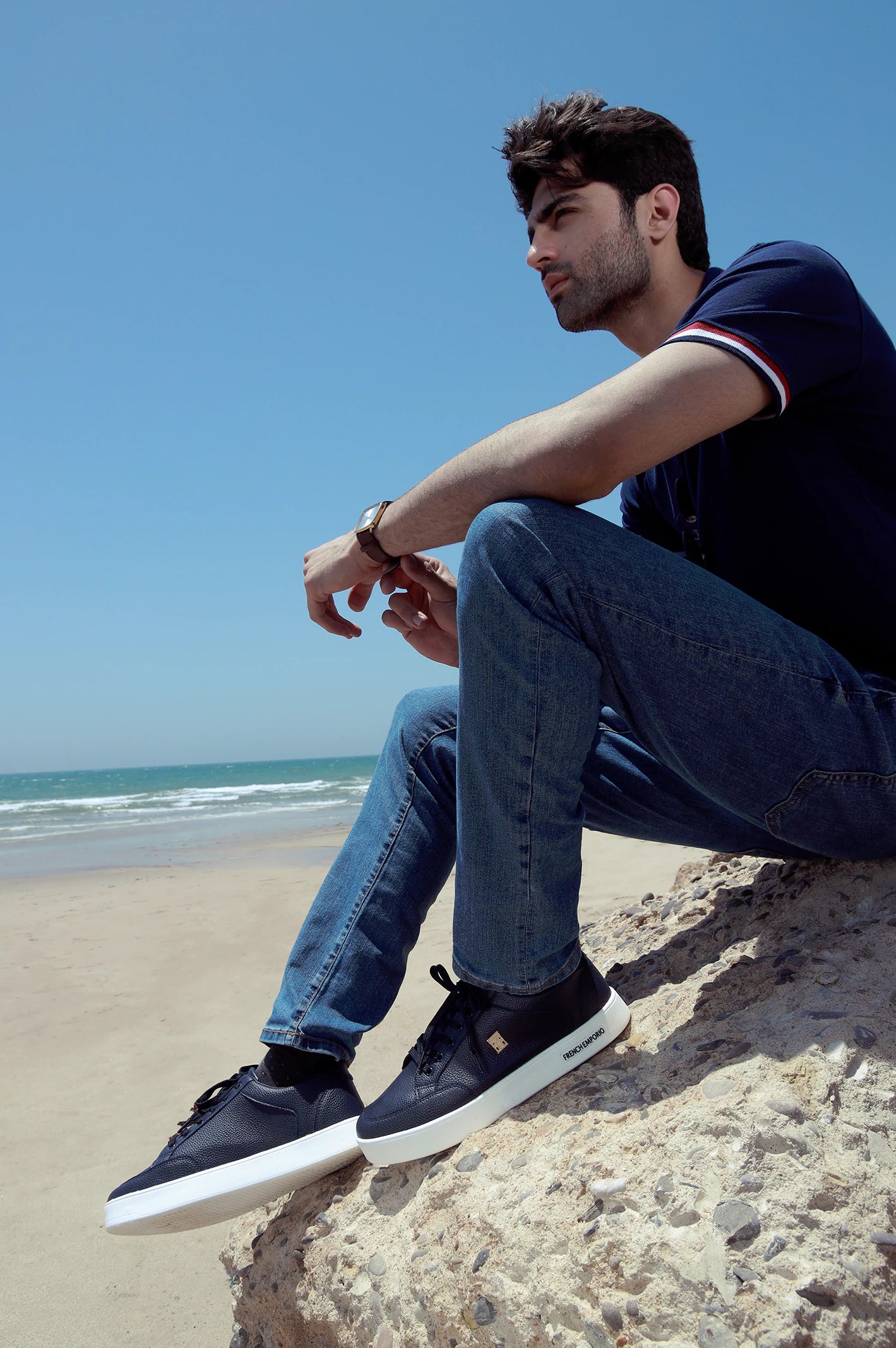 Navy Blue Men Casual Sneaker - Image 2