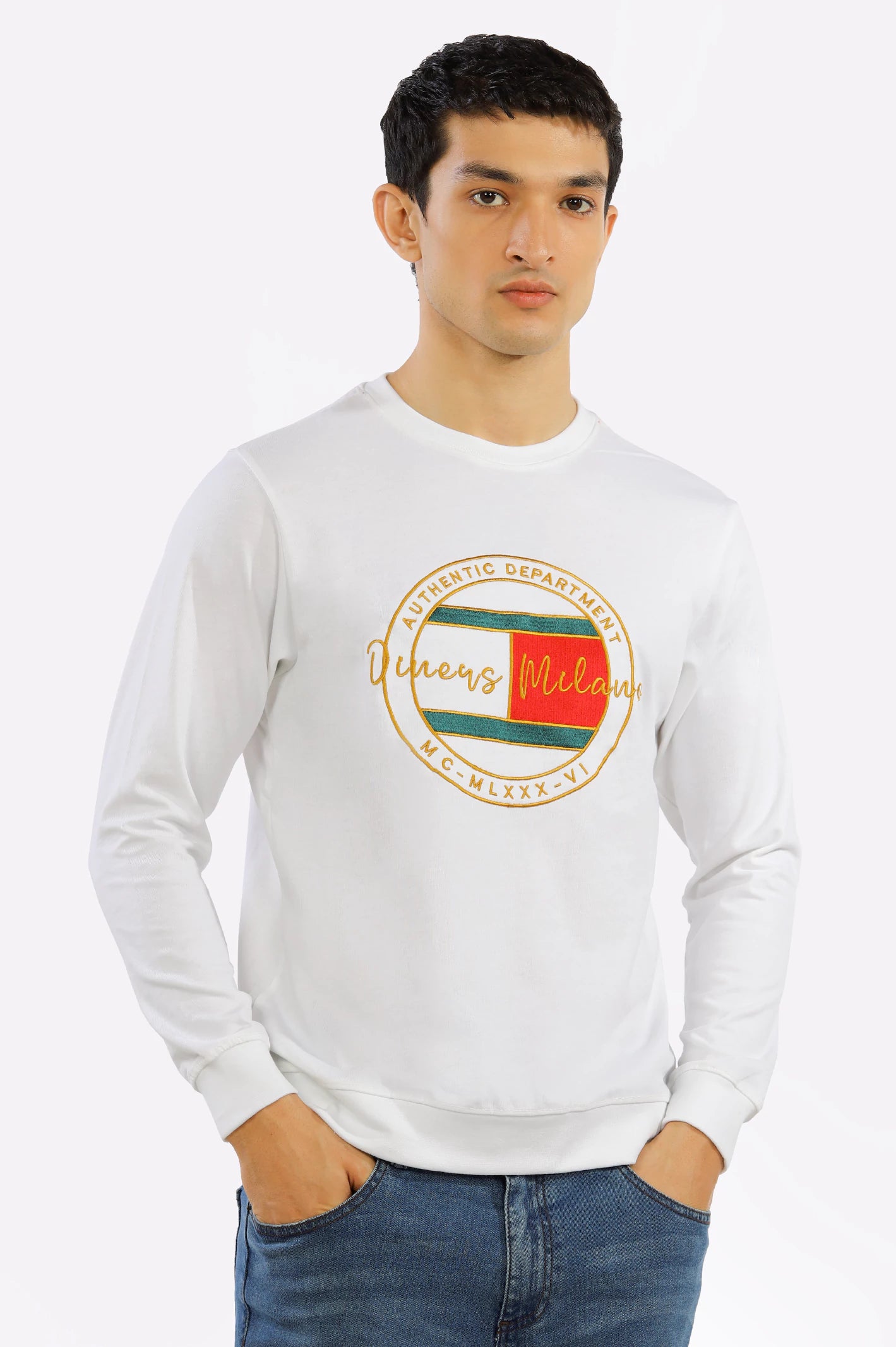 Printed Crew Neck Sweatshirt