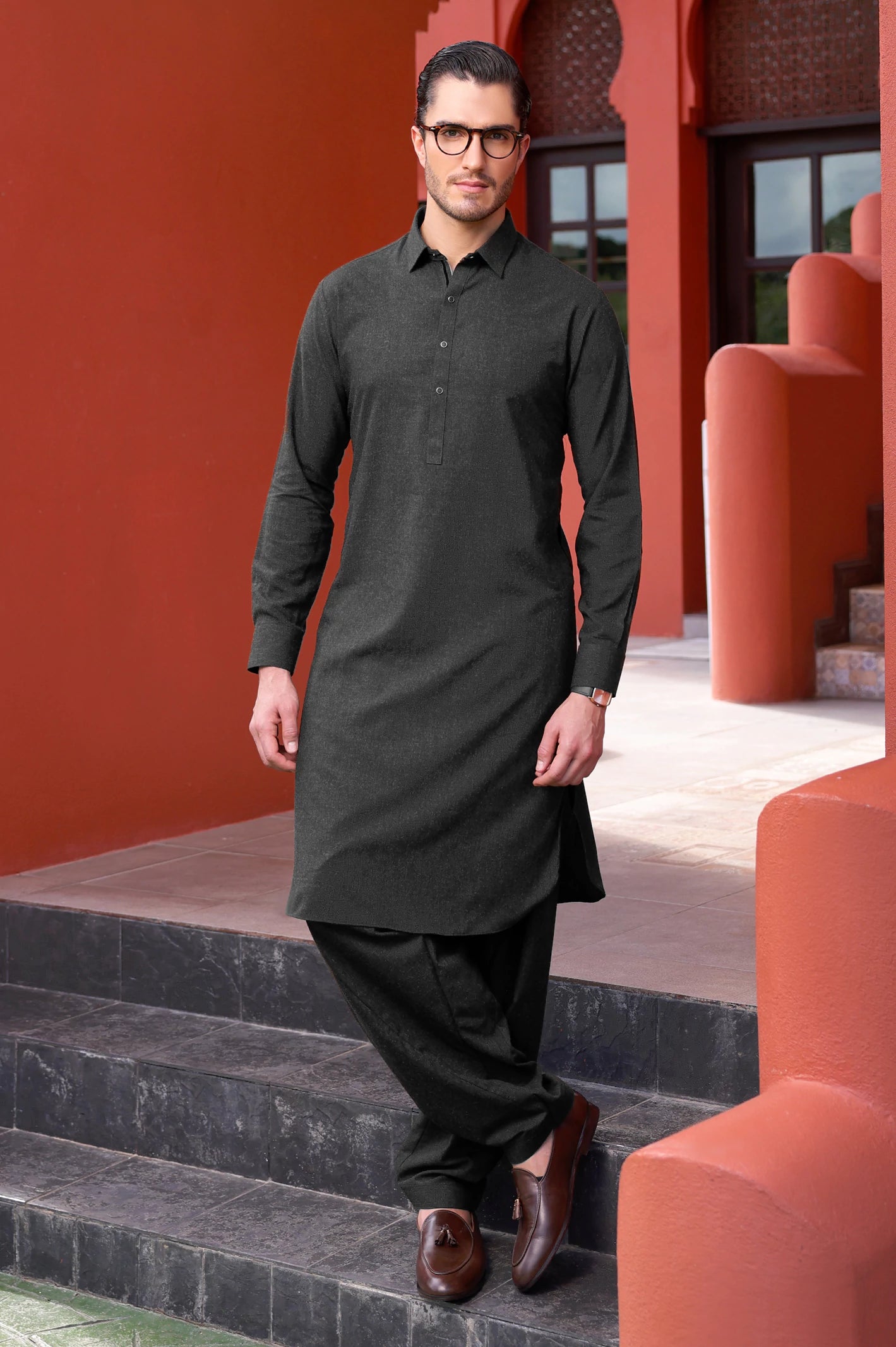 Dark Grey Wash & Wear Fabric