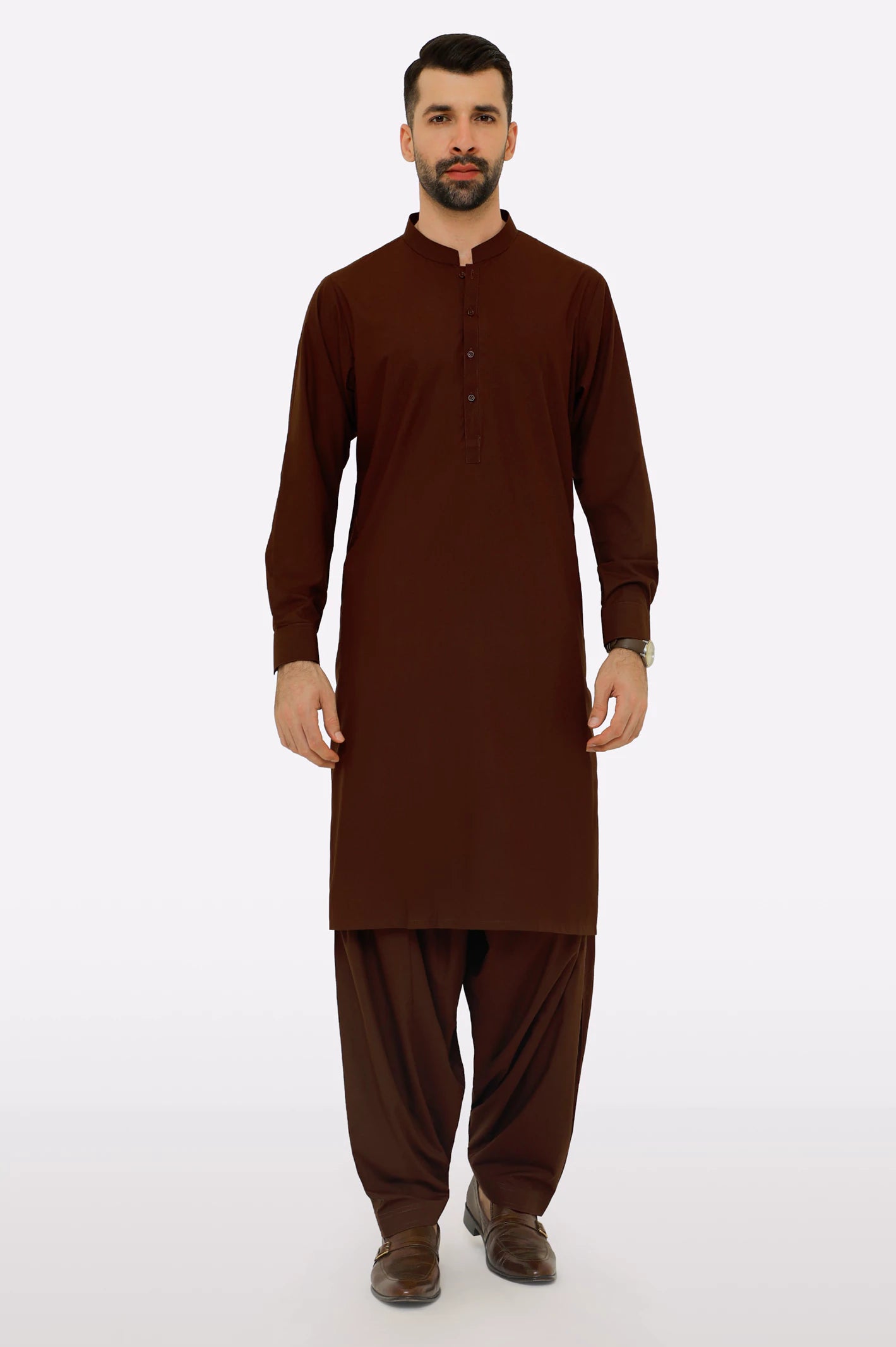 Maroon Wash & Wear Fabric