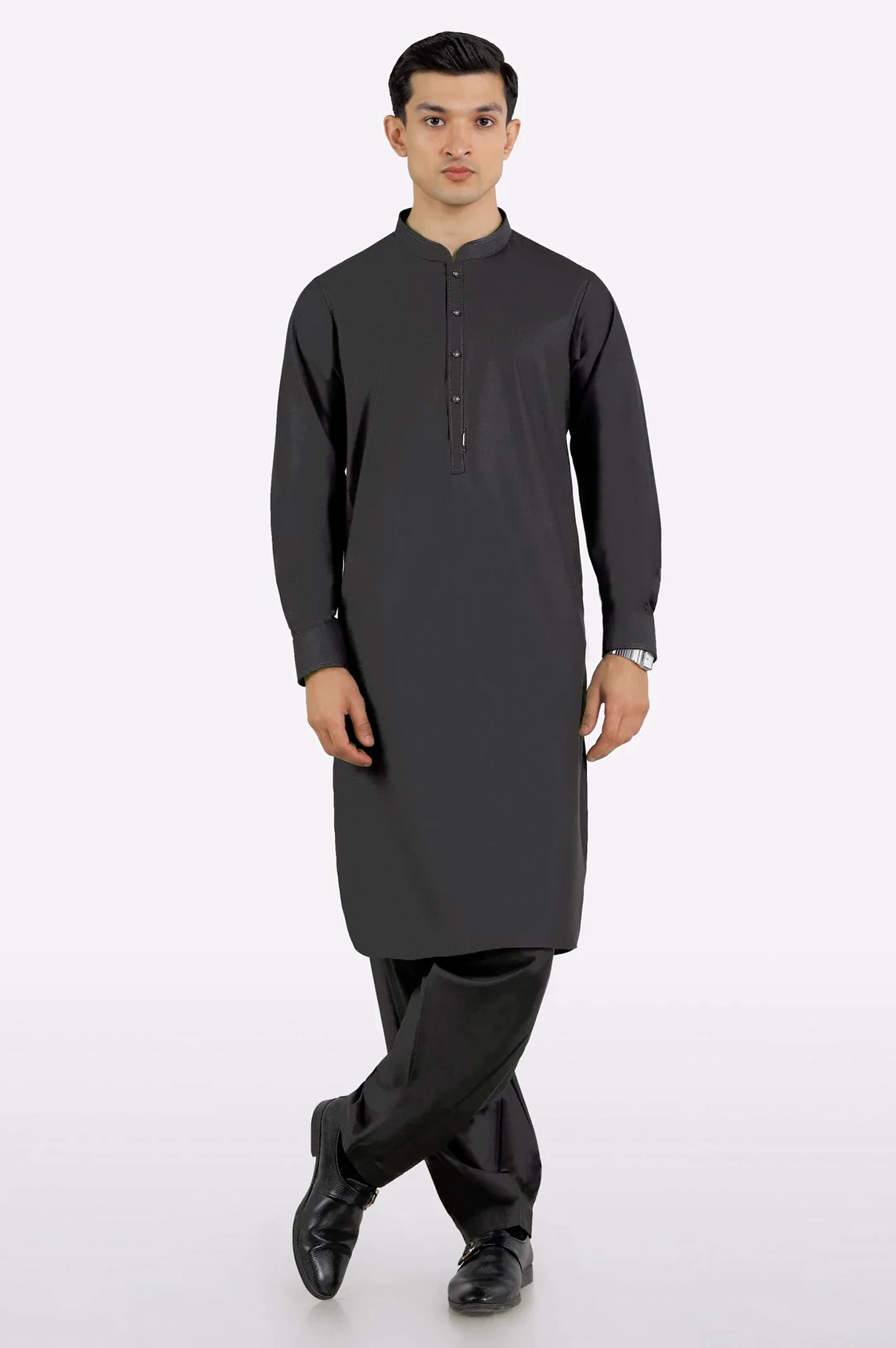 Charcoal Wash & Wear Fabric