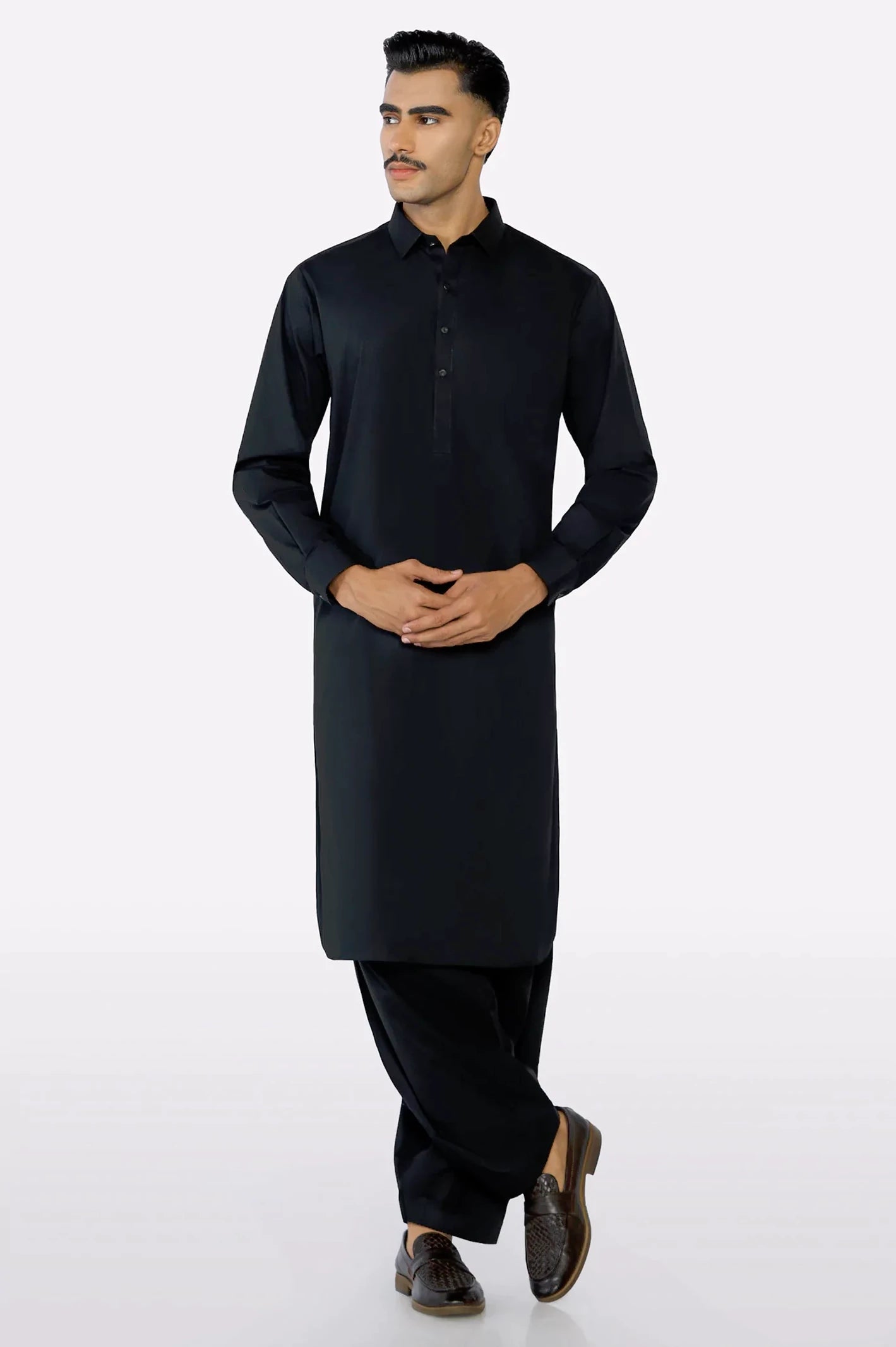 Black Wash & Wear Fabric