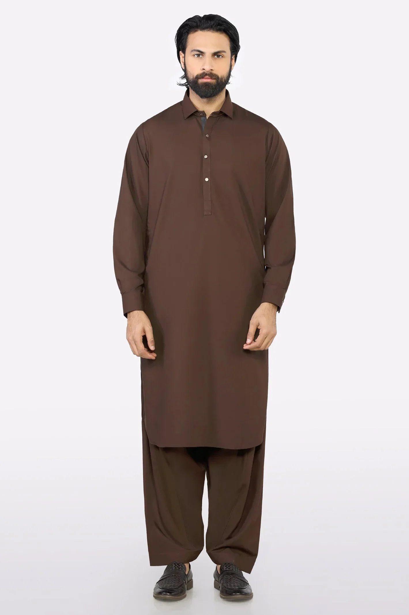 Brown Wash & Wear Fabric