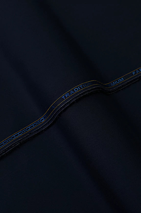 Navy Blue Cotton Fabric - Image 3