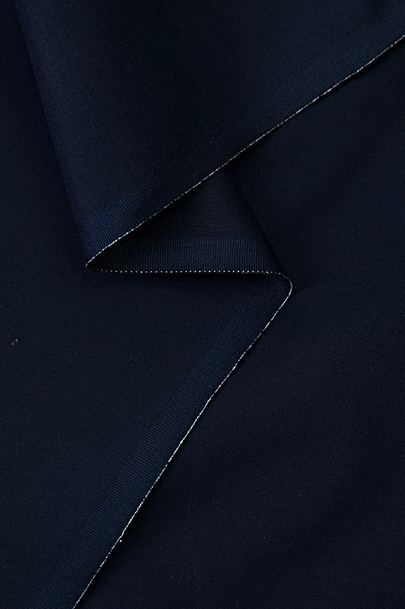 Navy Blue Latha Fabric with Gifting Box