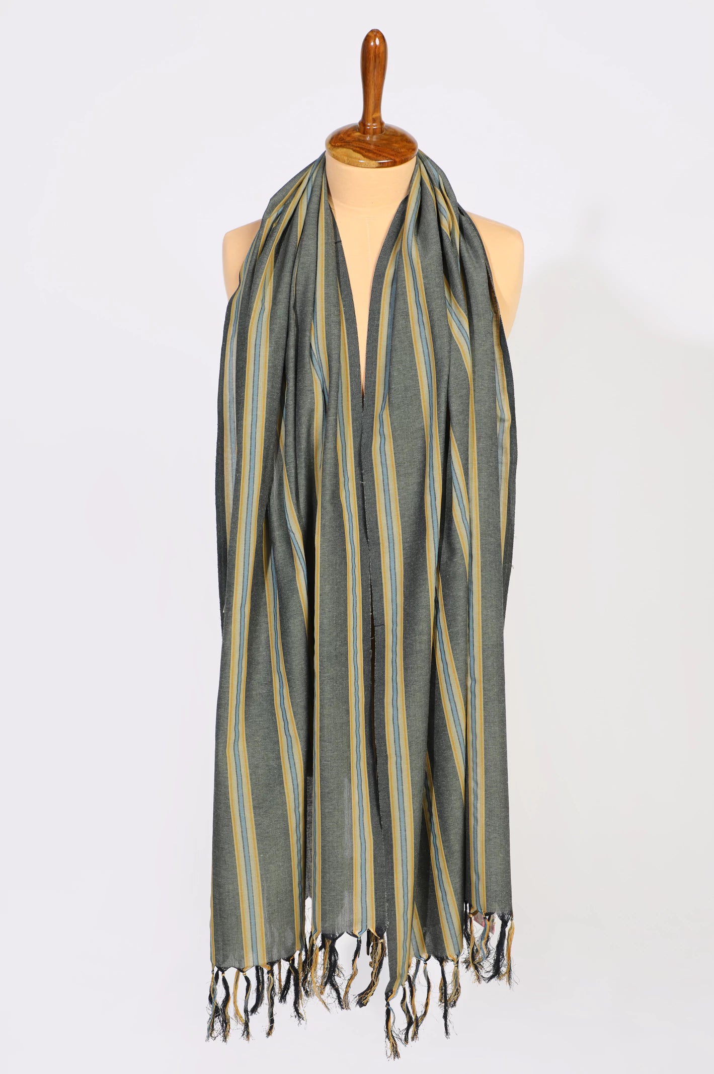 Grey Plain Dupatta - Image 3