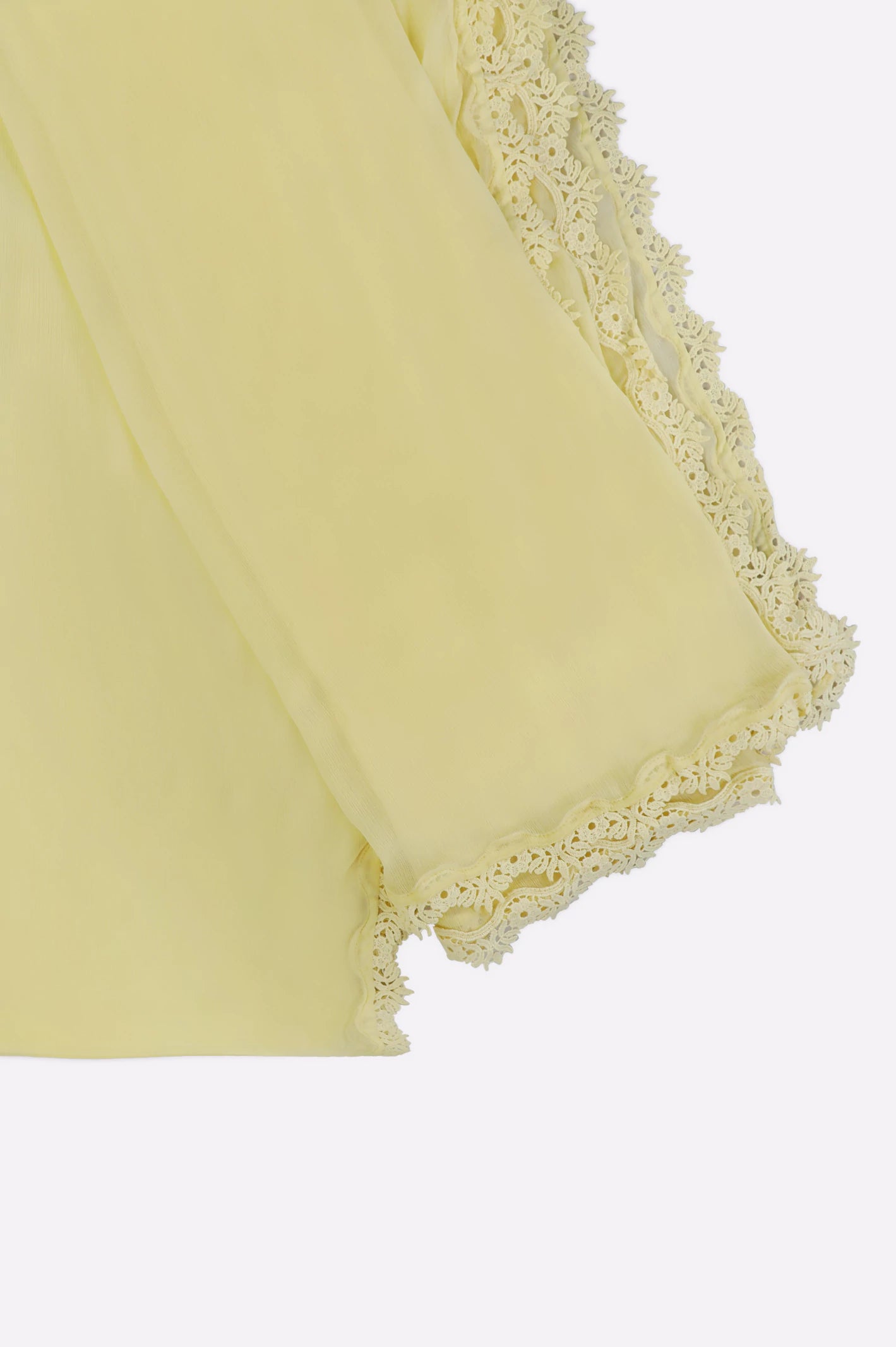 Yellow Lace Dupatta - Image 2