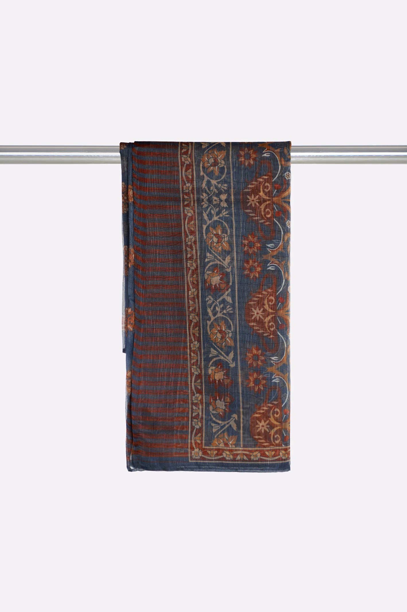 Blue Printed Dupatta