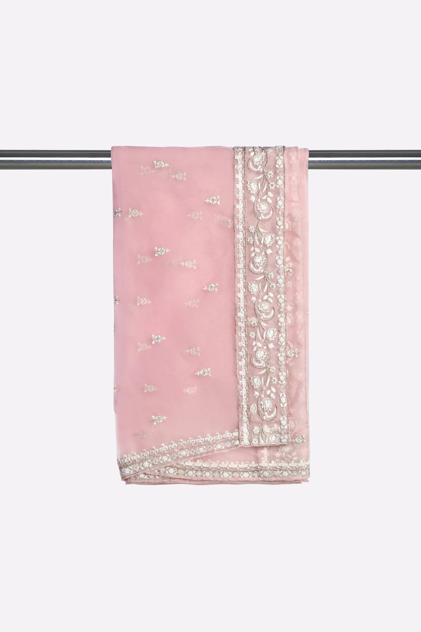 Light Pink Embroidered Dupatta