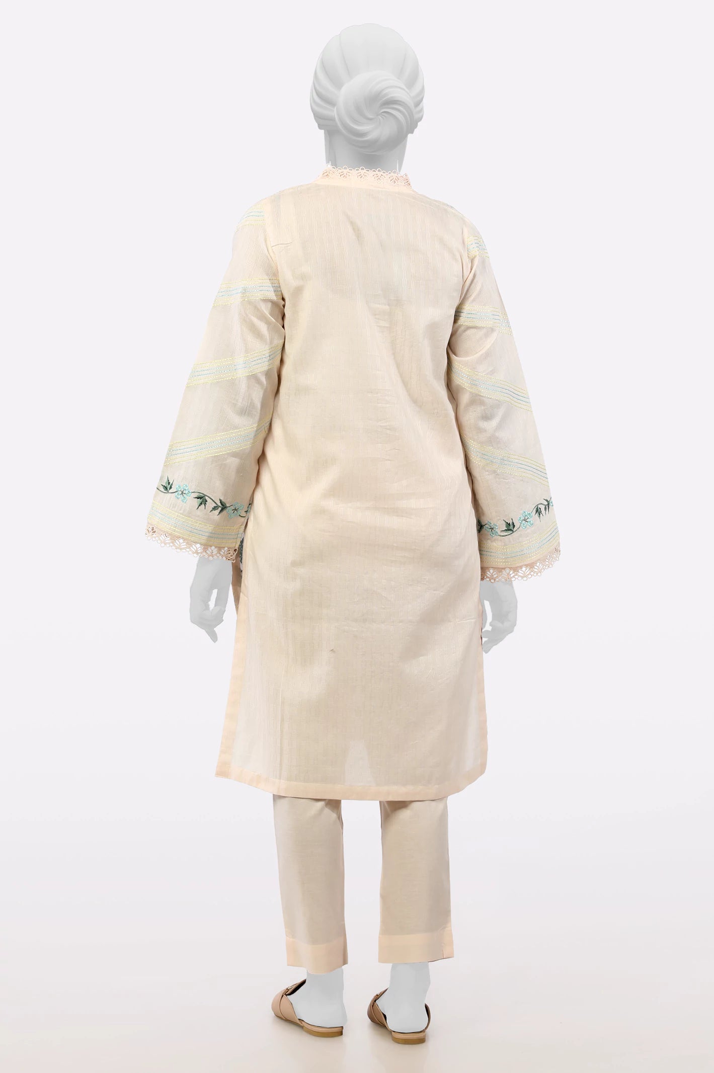 Cream Embroidered 2PC - Image 3