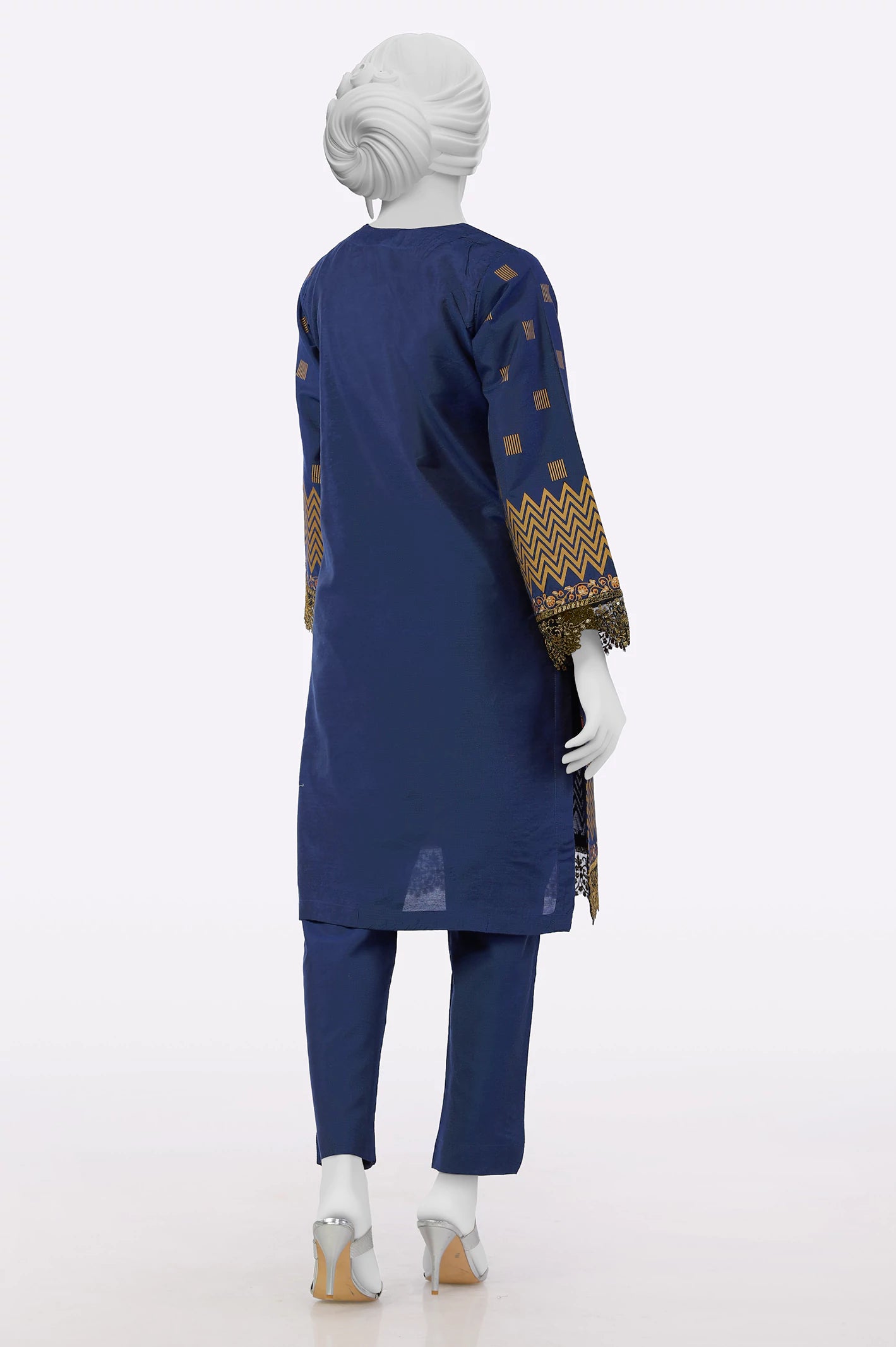 Navy Blue Embroidered 2PC - Image 3