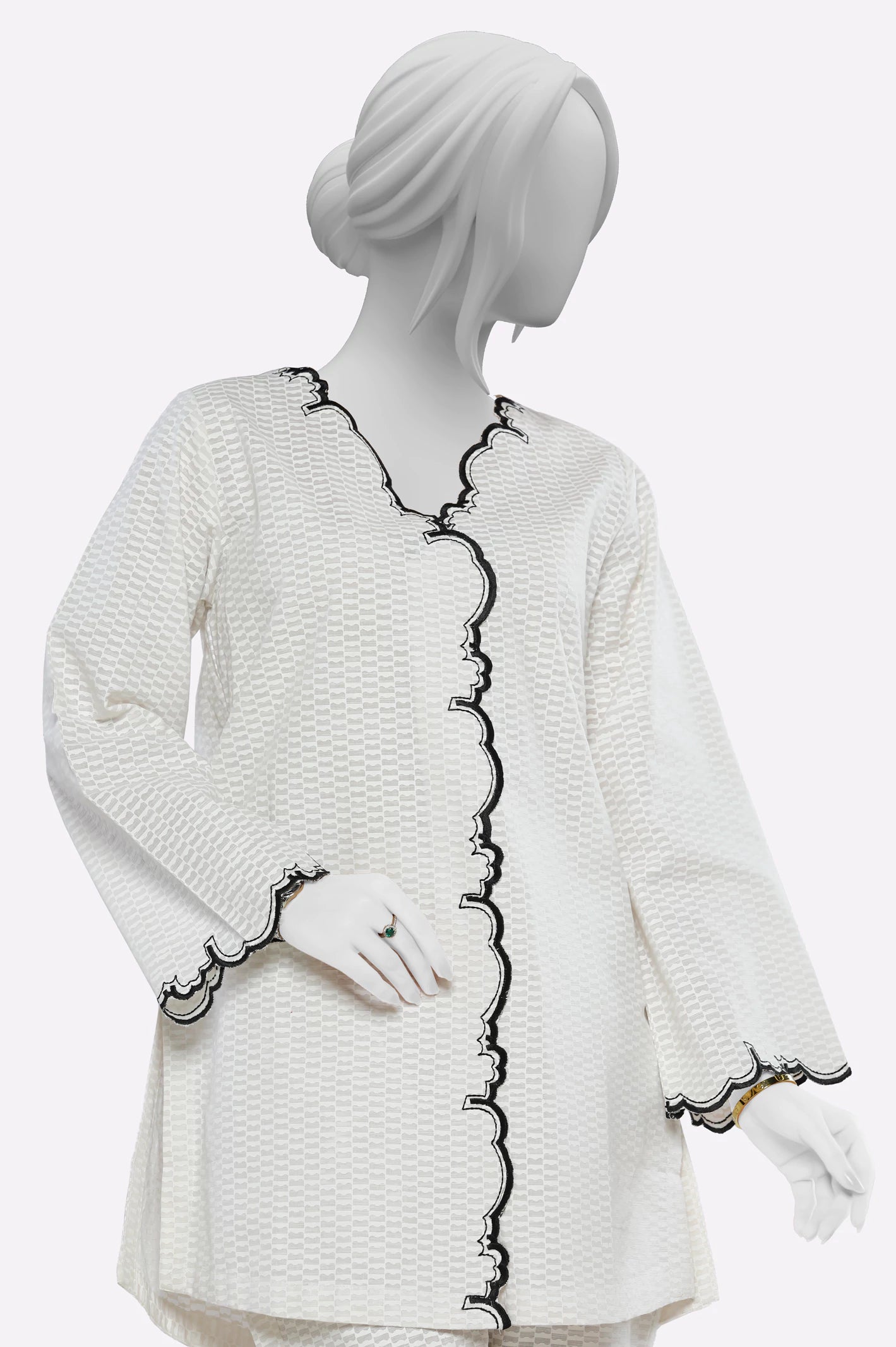 White Stylised 2PC - Image 2