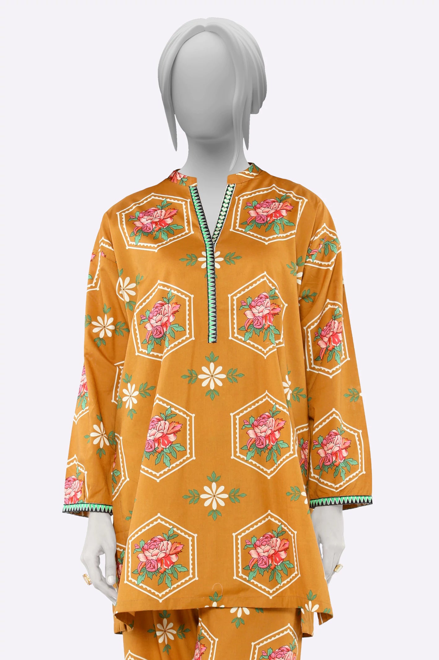 Brown Printed 2PC - Image 2