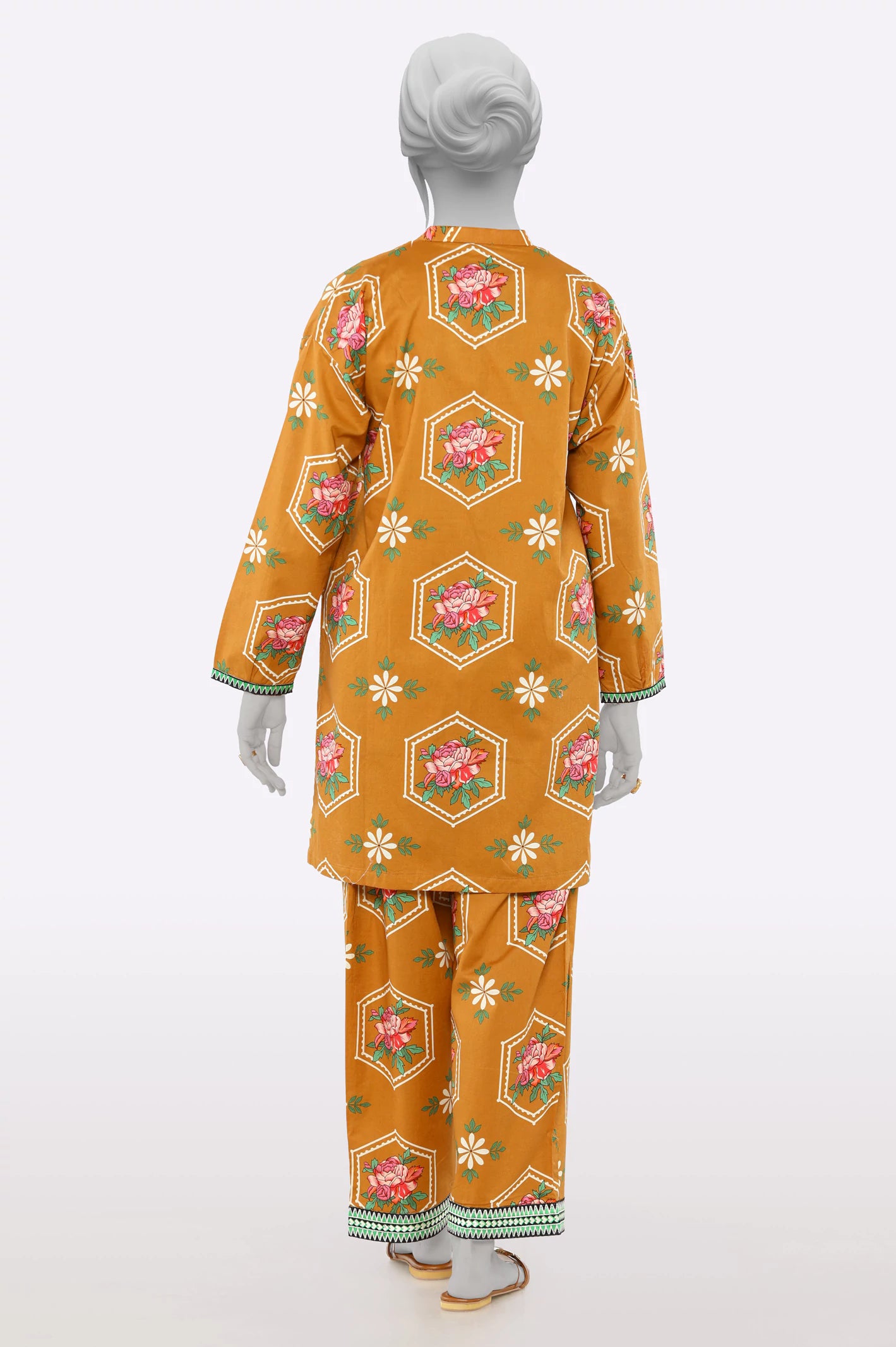 Brown Printed 2PC - Image 3