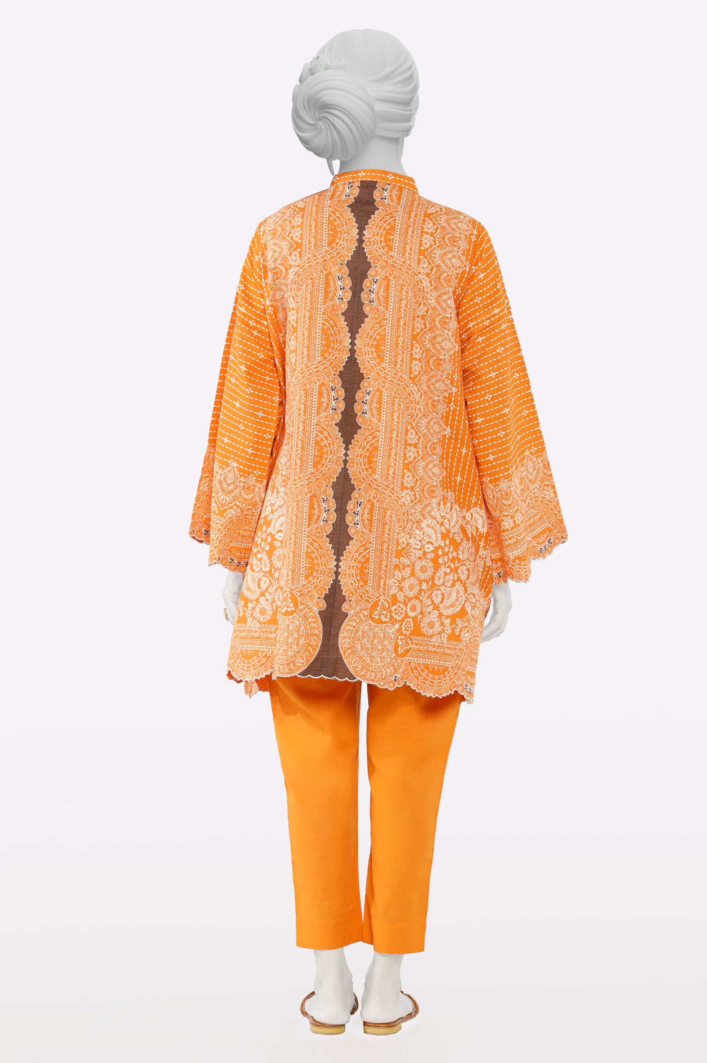 Orange Printed 2PC - Image 3