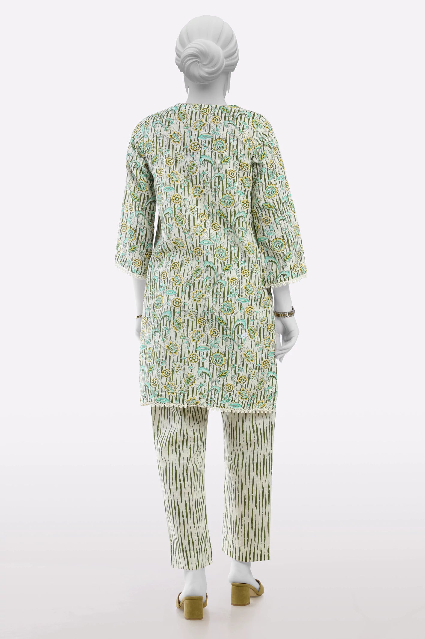 Green Printed 2PC - Image 3