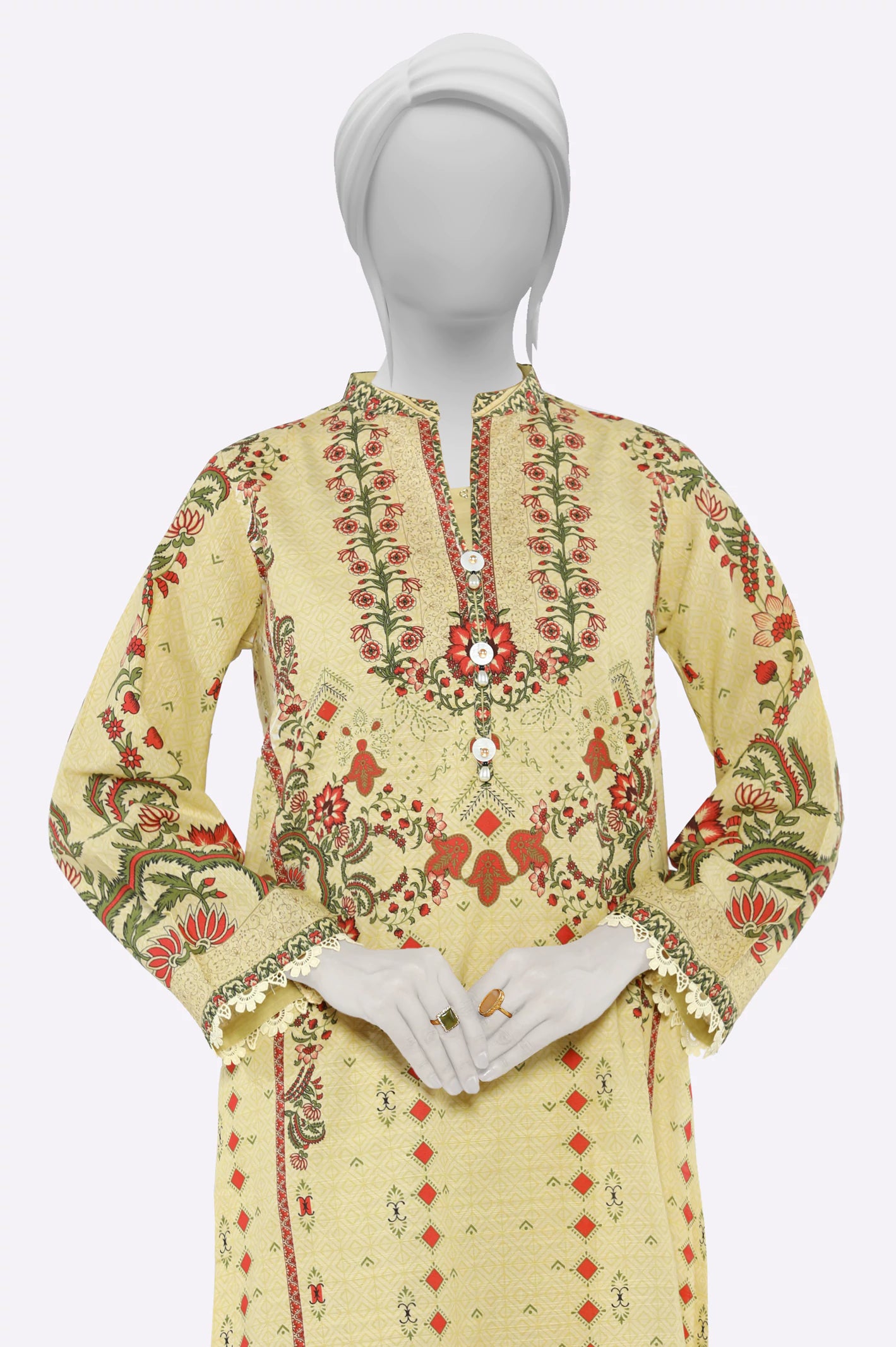 Beige Printed 2PC - Image 2