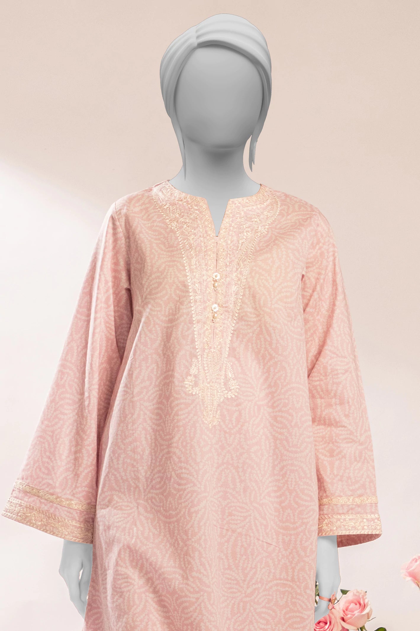 Pink Embroidered 2PC - Image 2