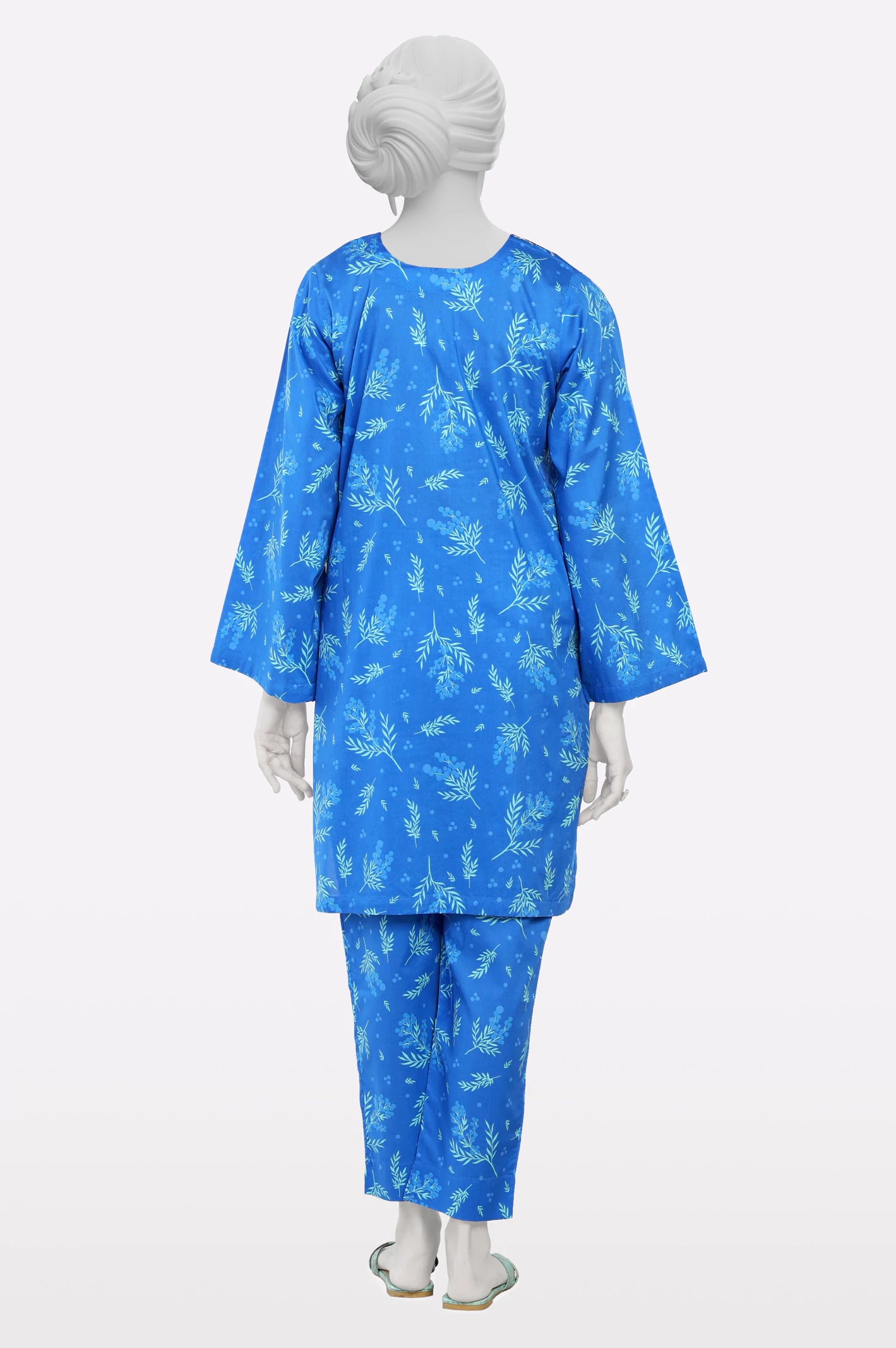 Blue Print Embroidered 2PC - Image 3