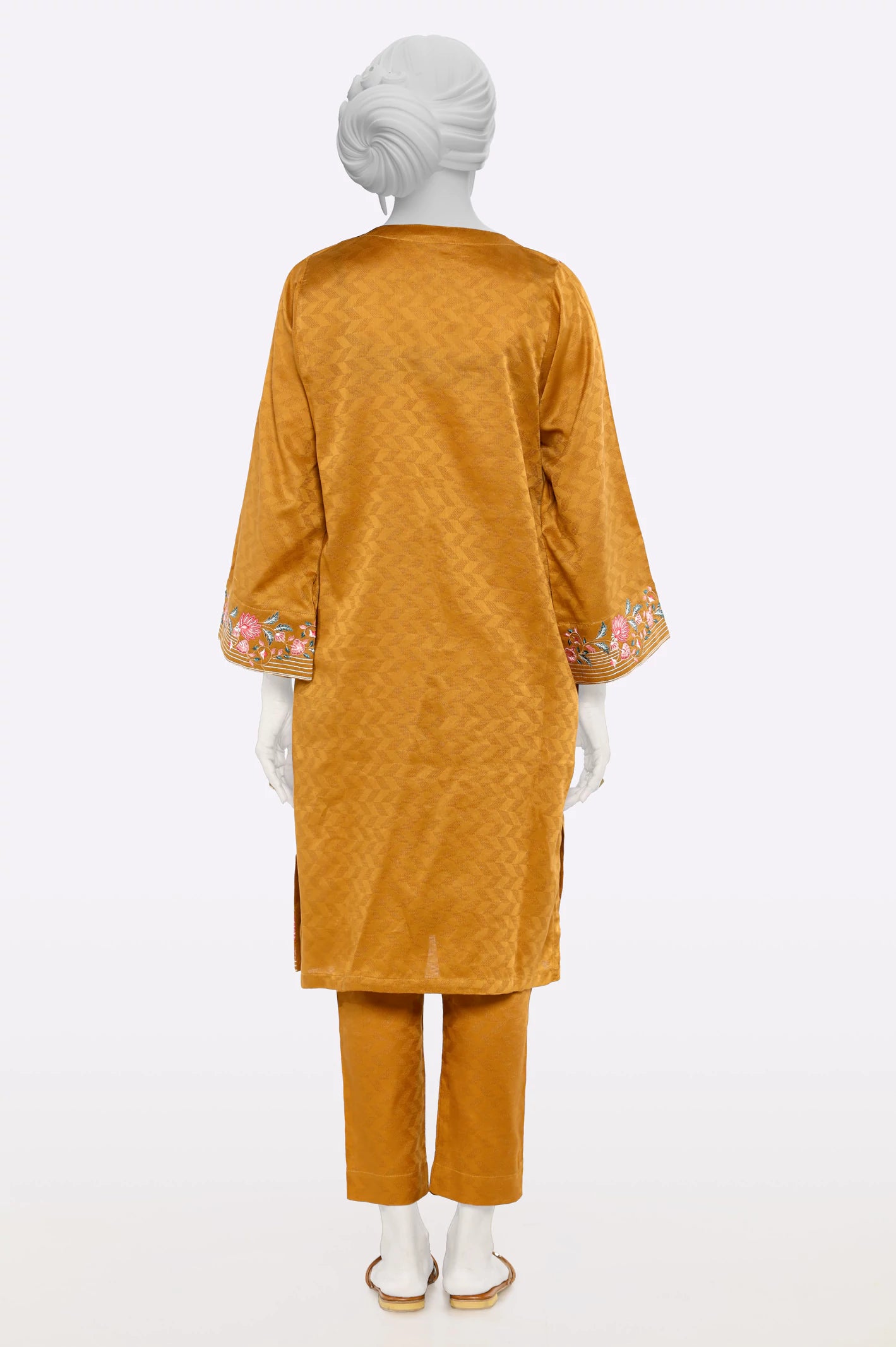 Brown Embroidered 2PC - Image 3