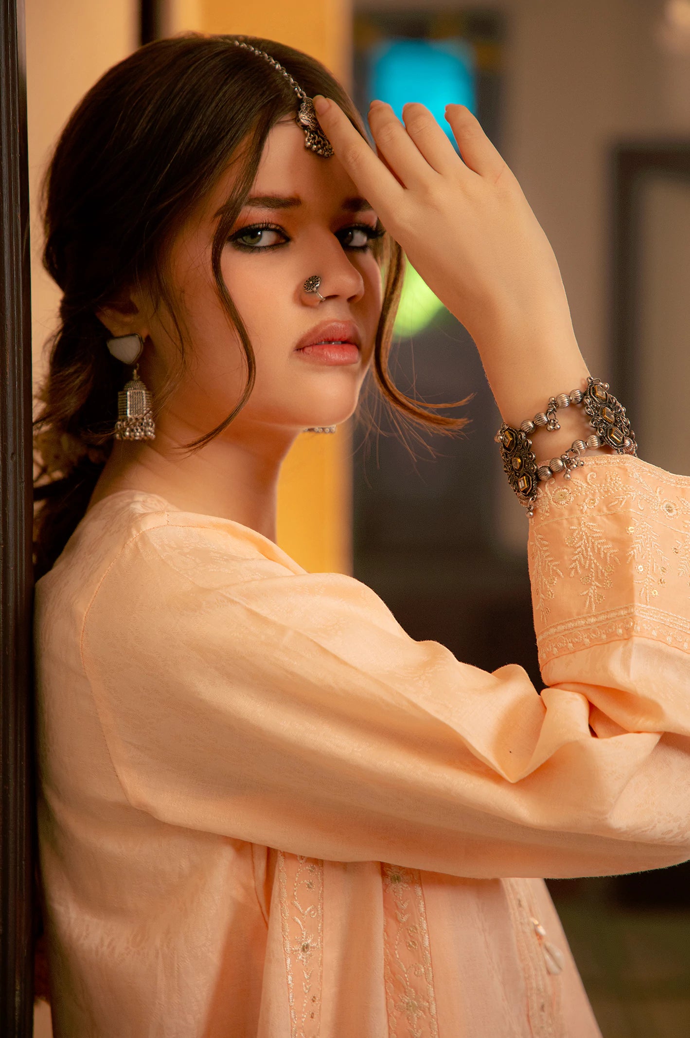 Peach Embroidered 2PC - Image 3