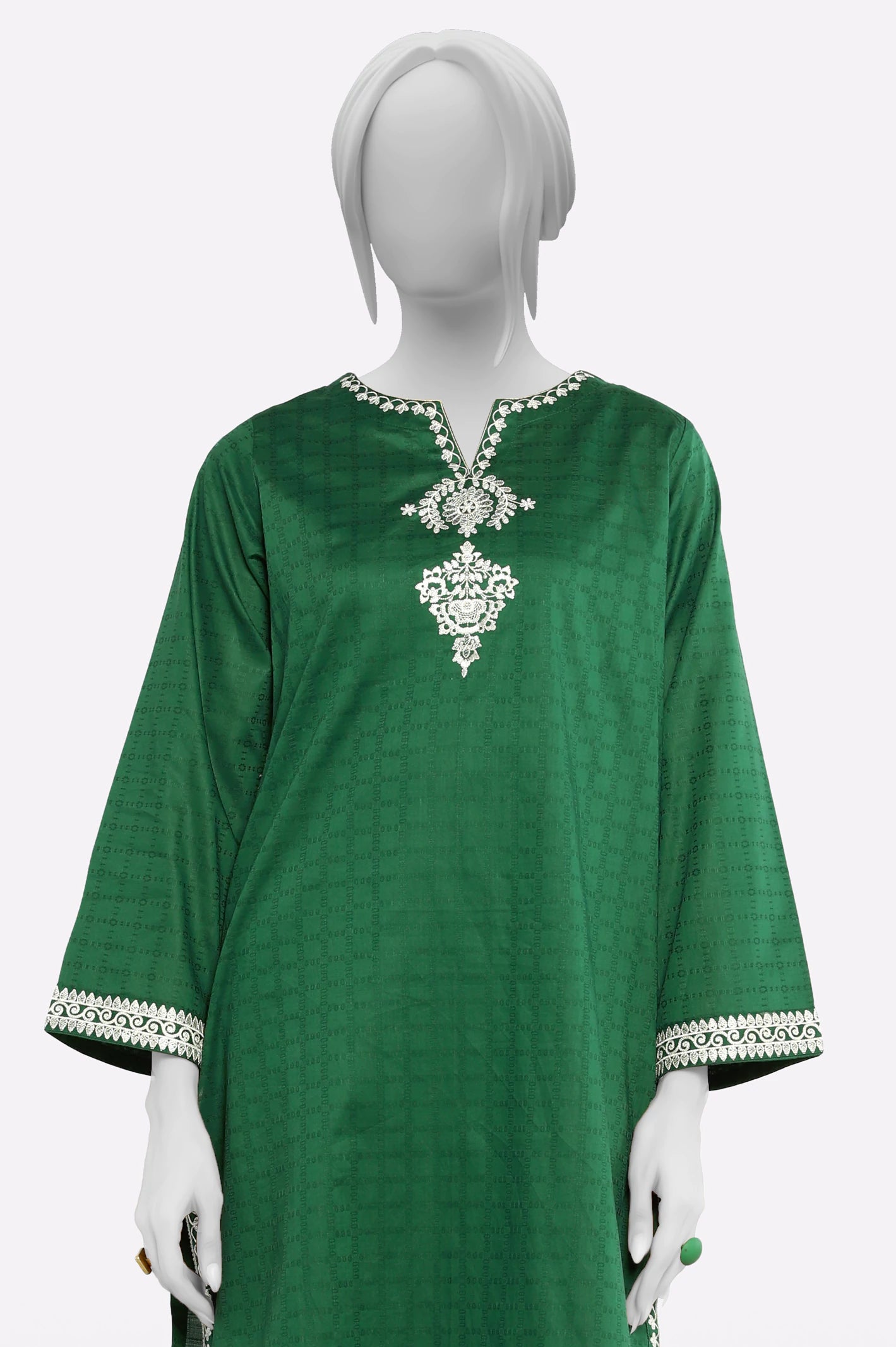 Green Embroidered 2PC - Image 2