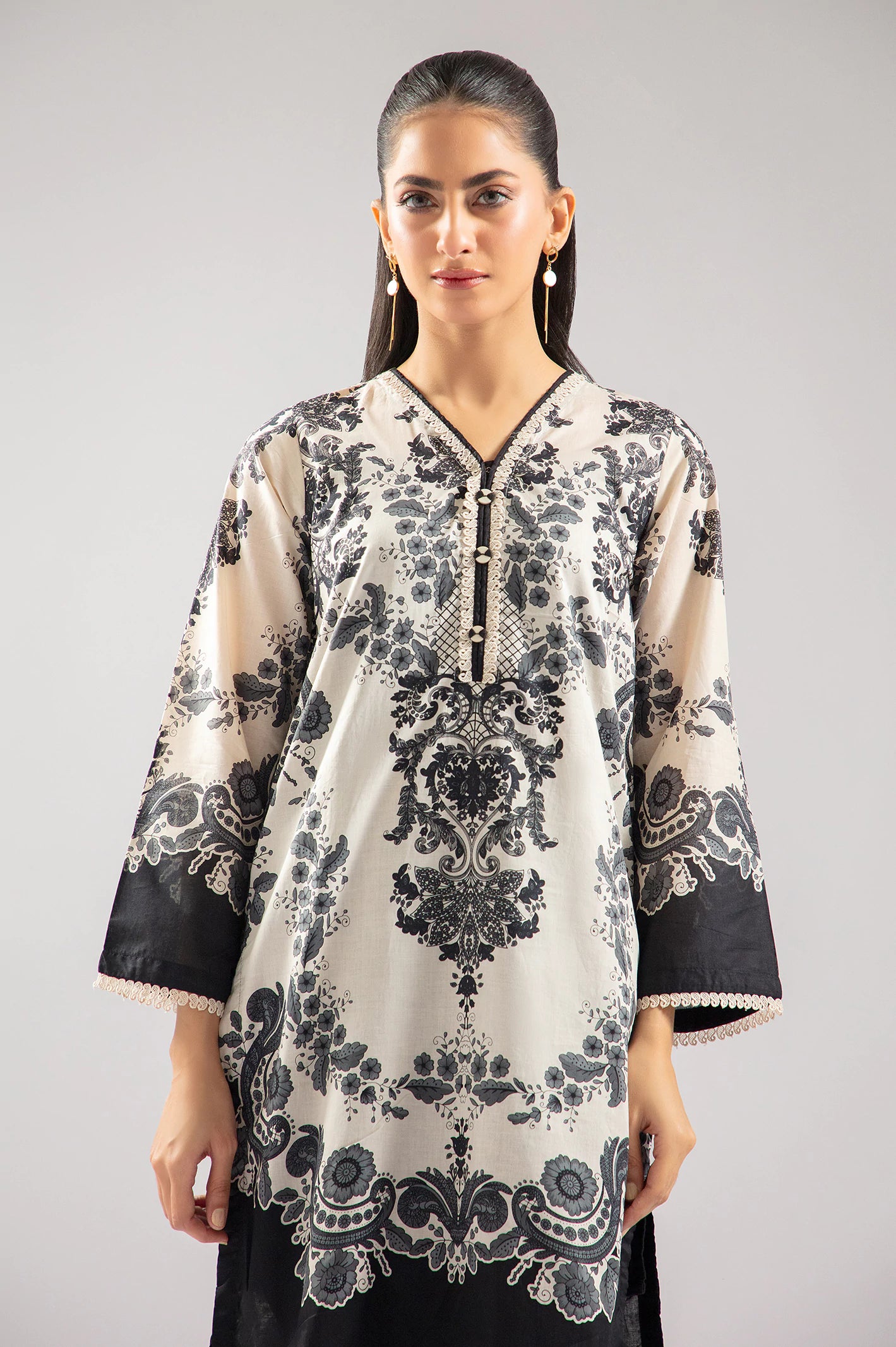 Beige Printed 2PC - Image 2
