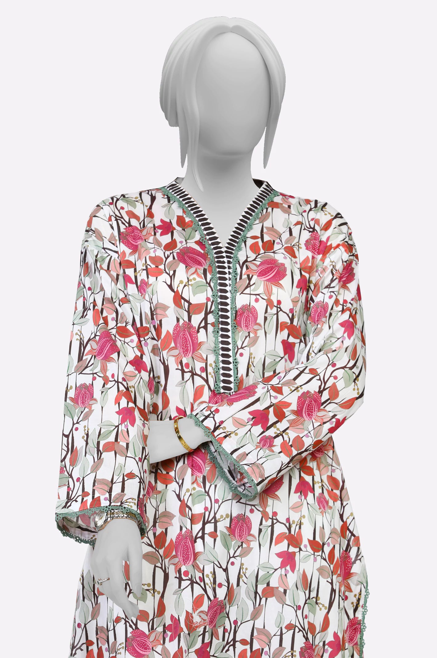 White Printed 2PC - Image 2