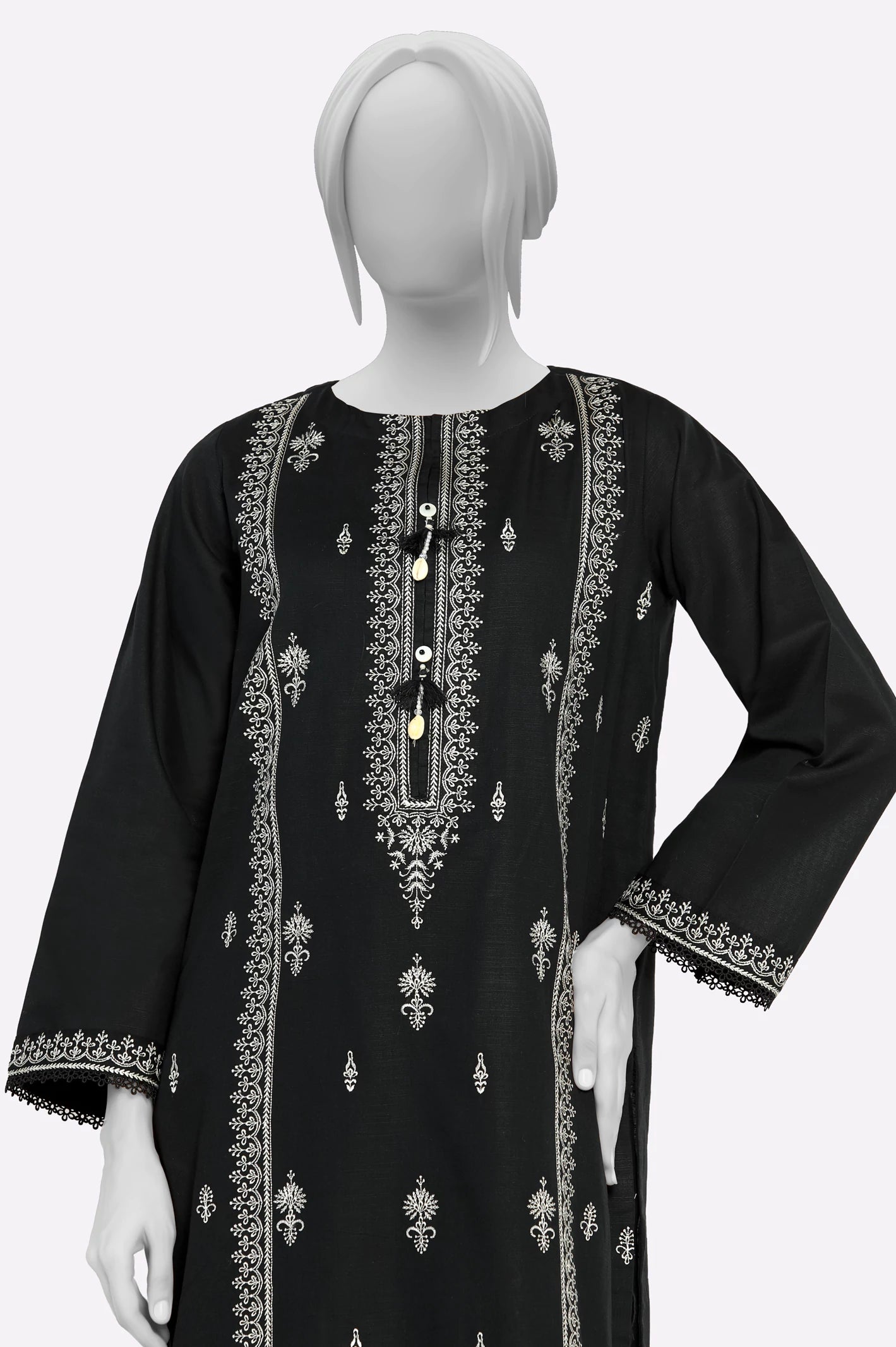 Black Embroidered 2PC - Image 2