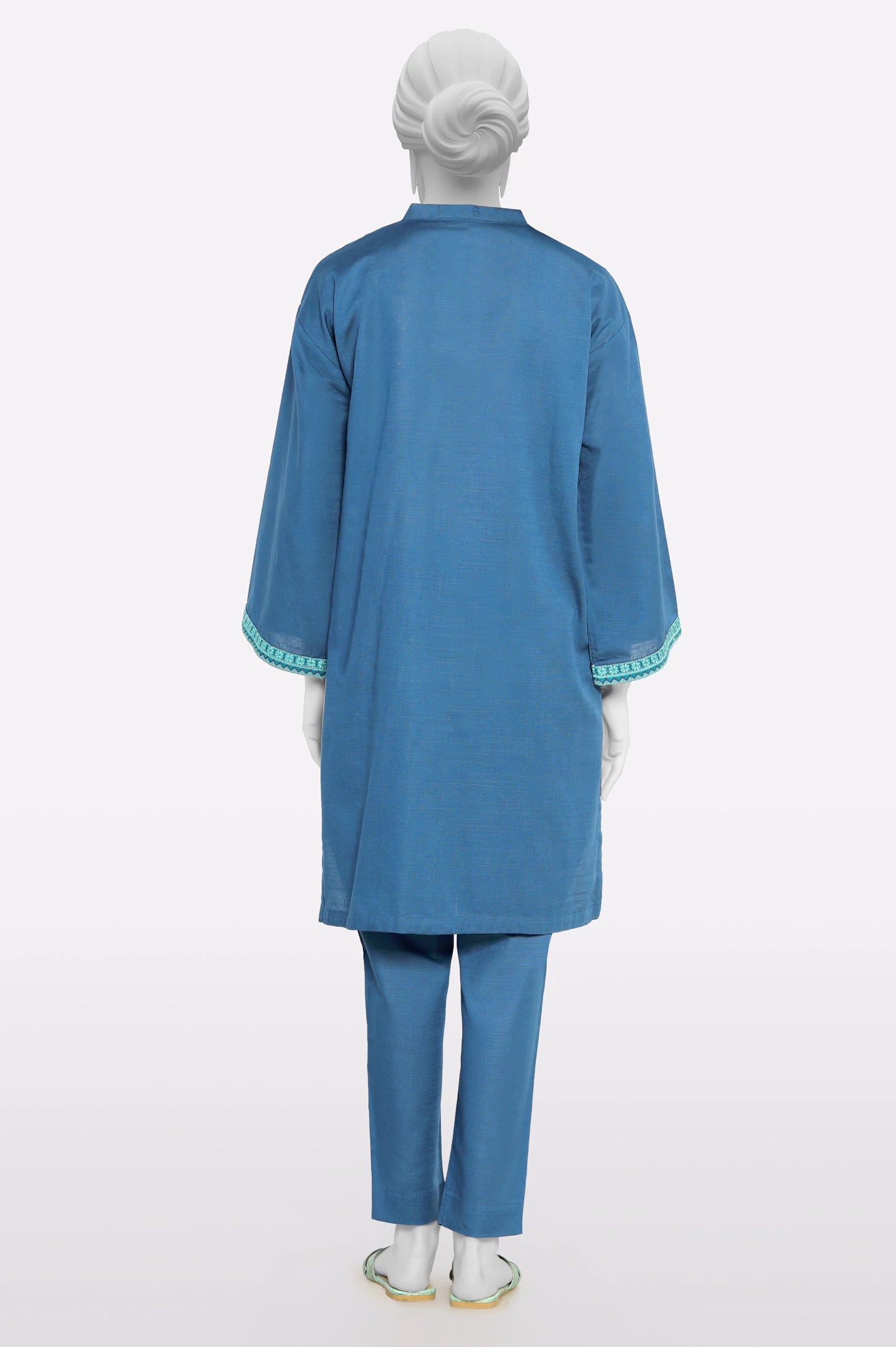 Blue Embroidered 2PC - Image 3
