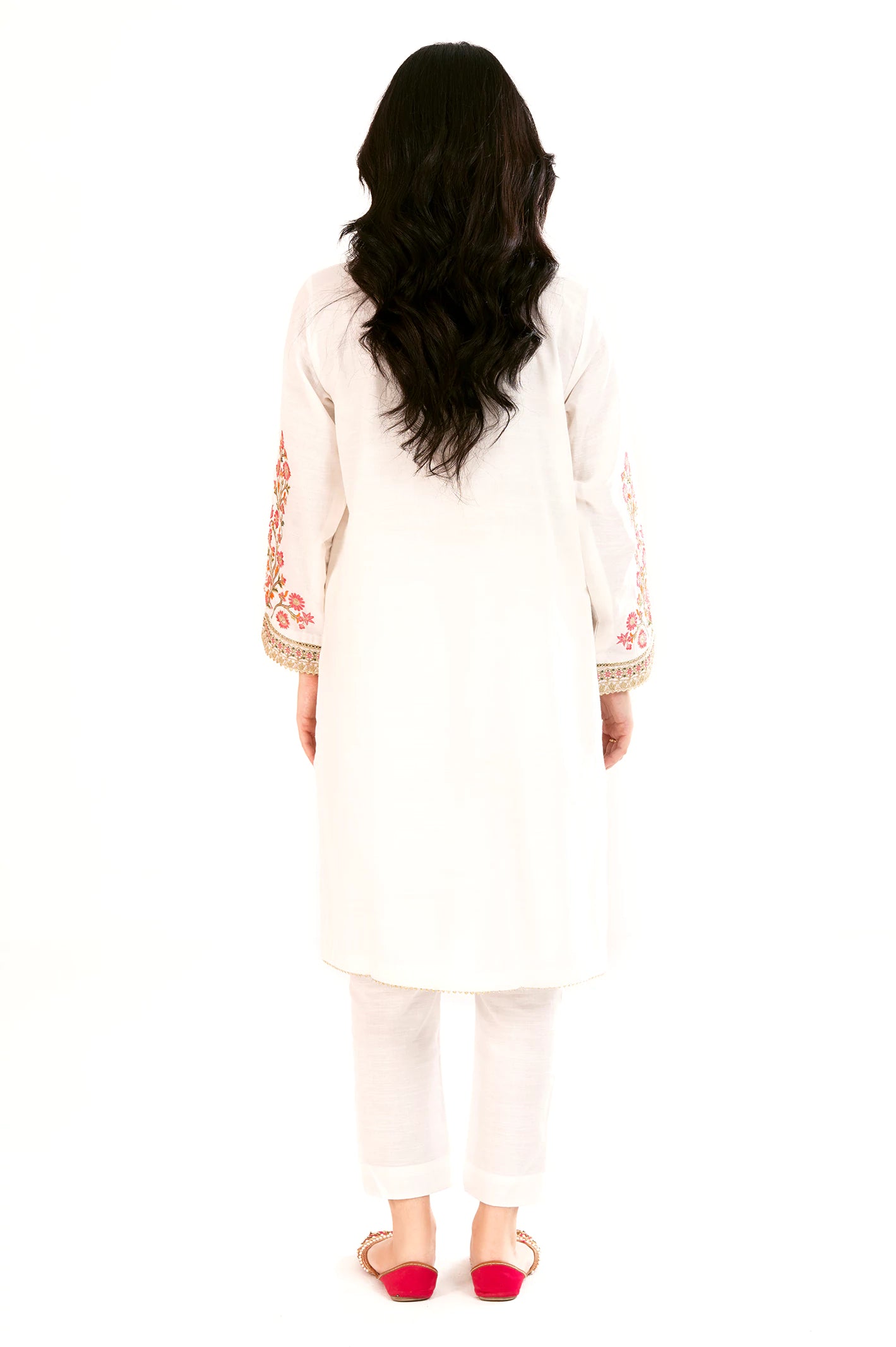 White Embroidered 2PC - Image 5