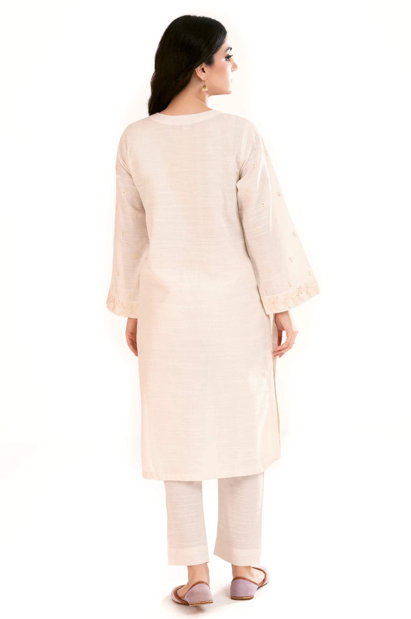 Off White Embroidered 2PC - Image 9