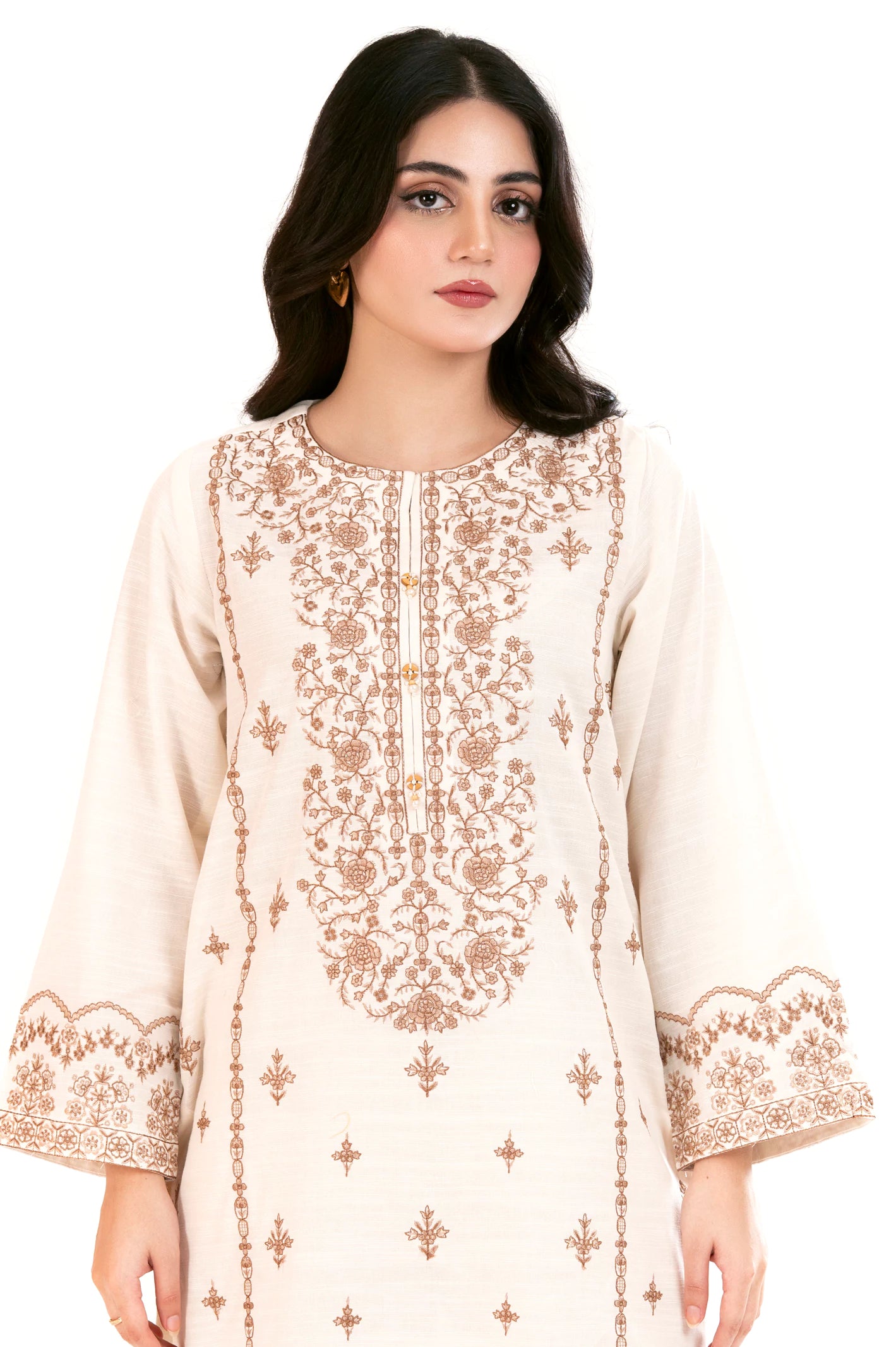 Cream Embroidered 2PC - Image 2