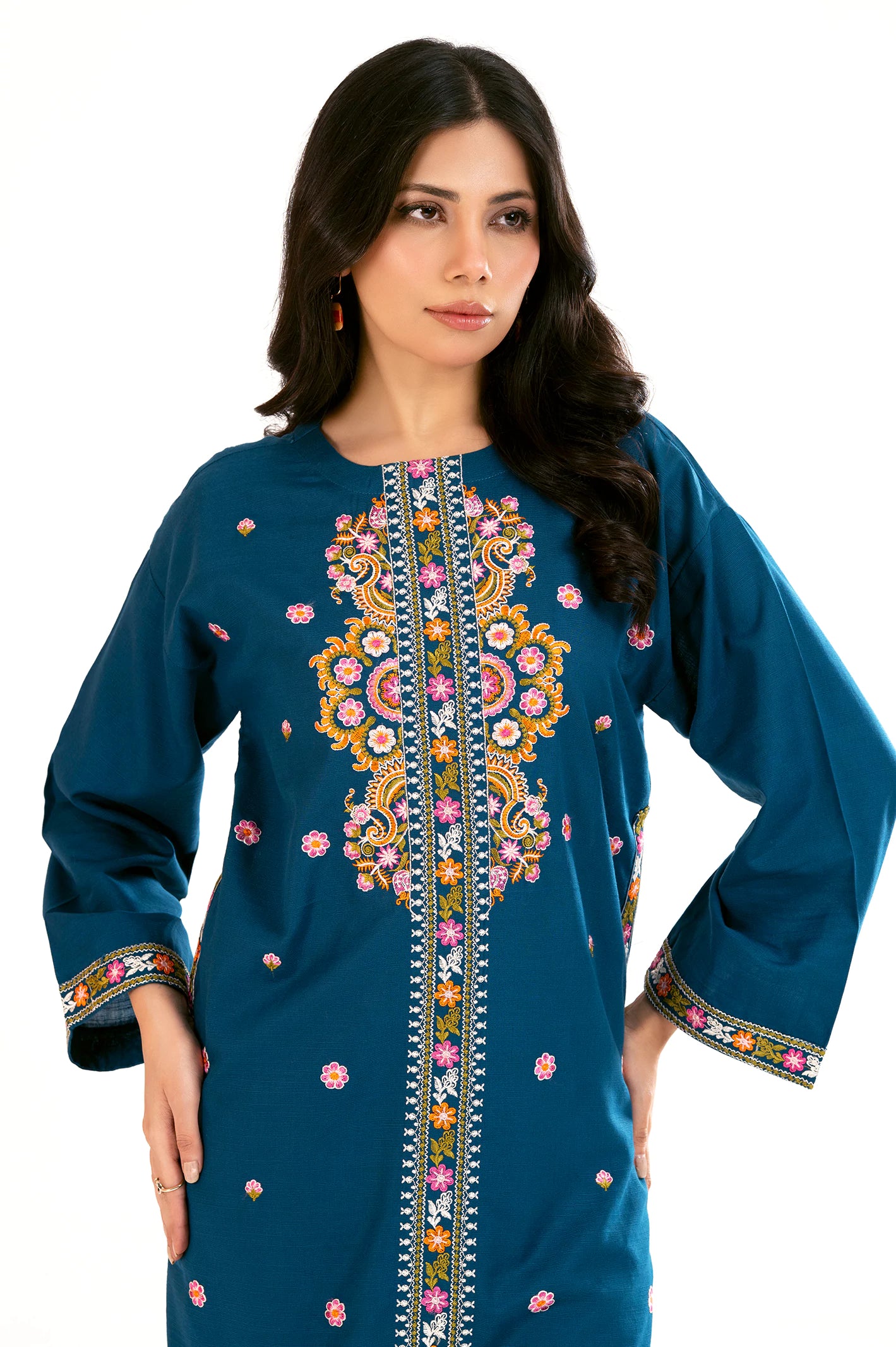 Teal Embroidered 2PC - Image 2