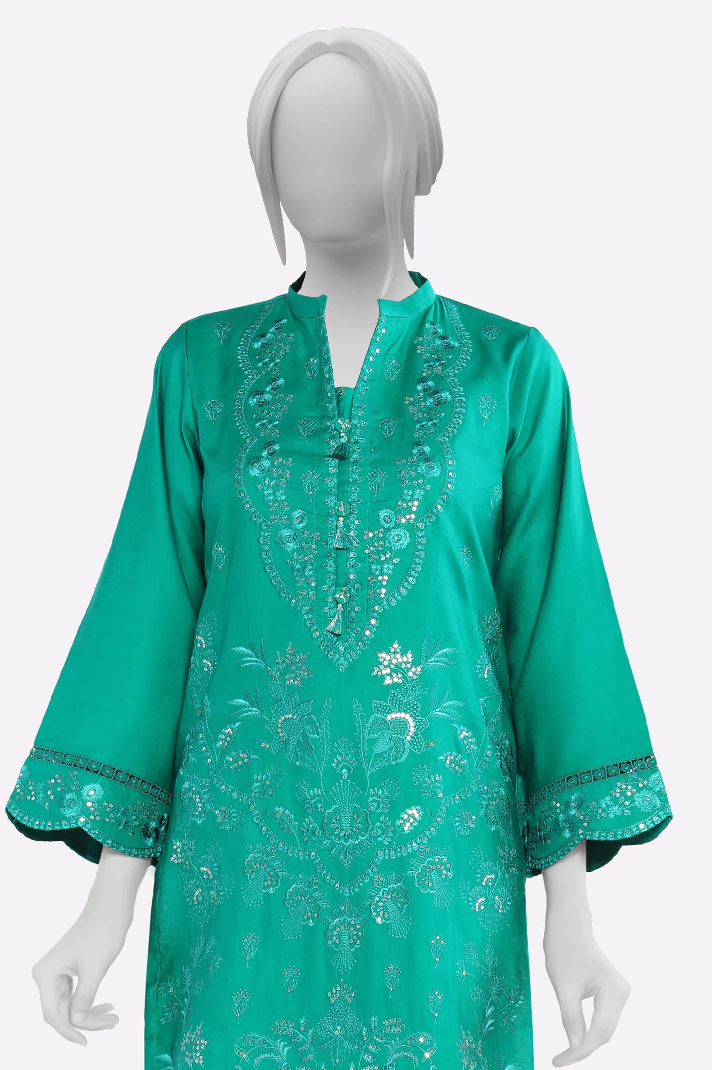 Green Embroidered 2PC - Image 2