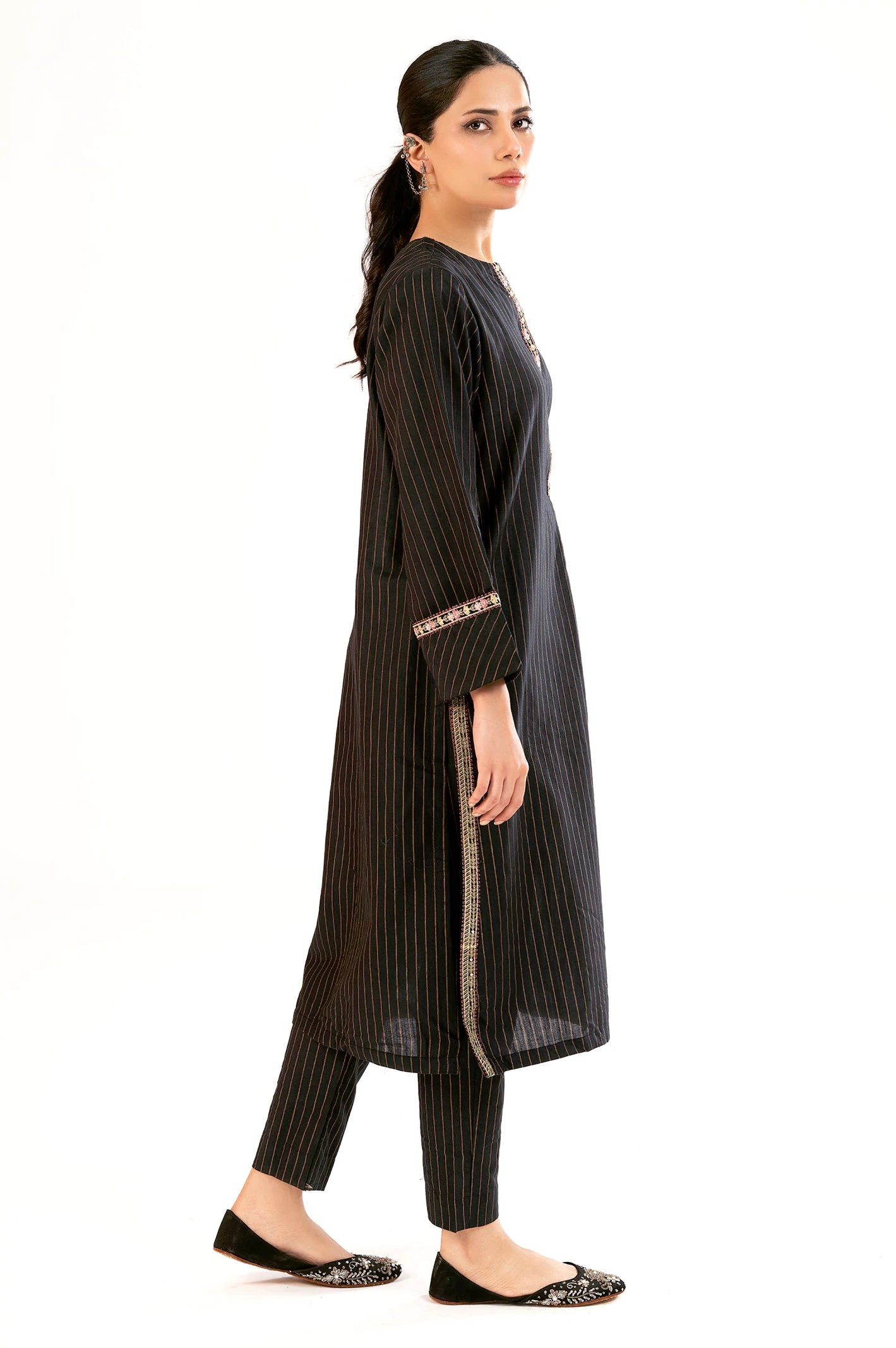 Black Embroidered 2PC - Image 3
