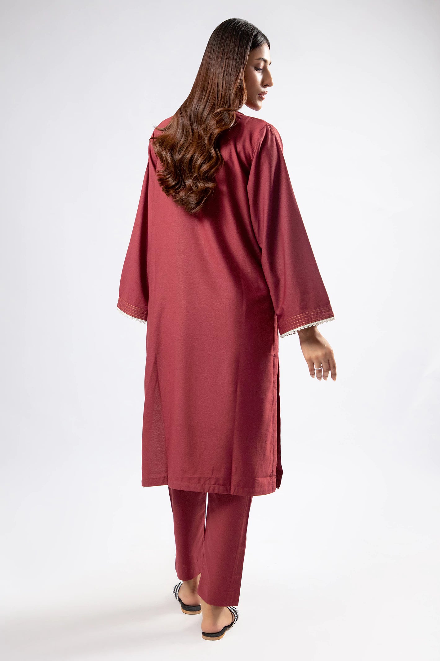 Maroon Embroidered 2PC - Image 4