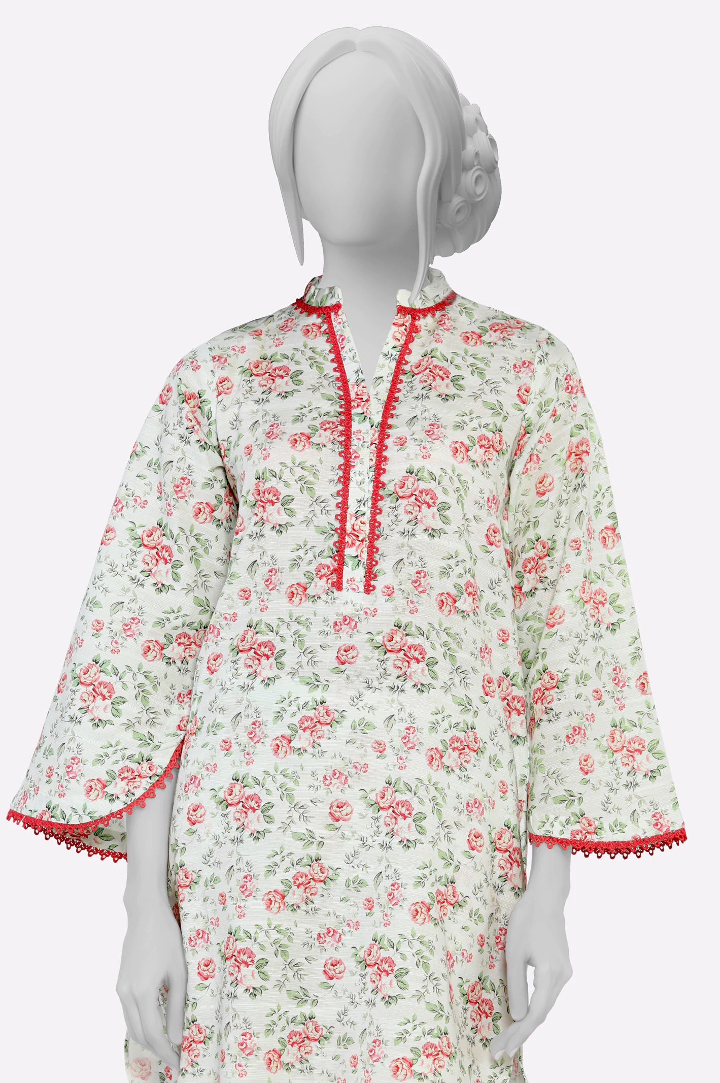 White Printed 2PC - Image 2