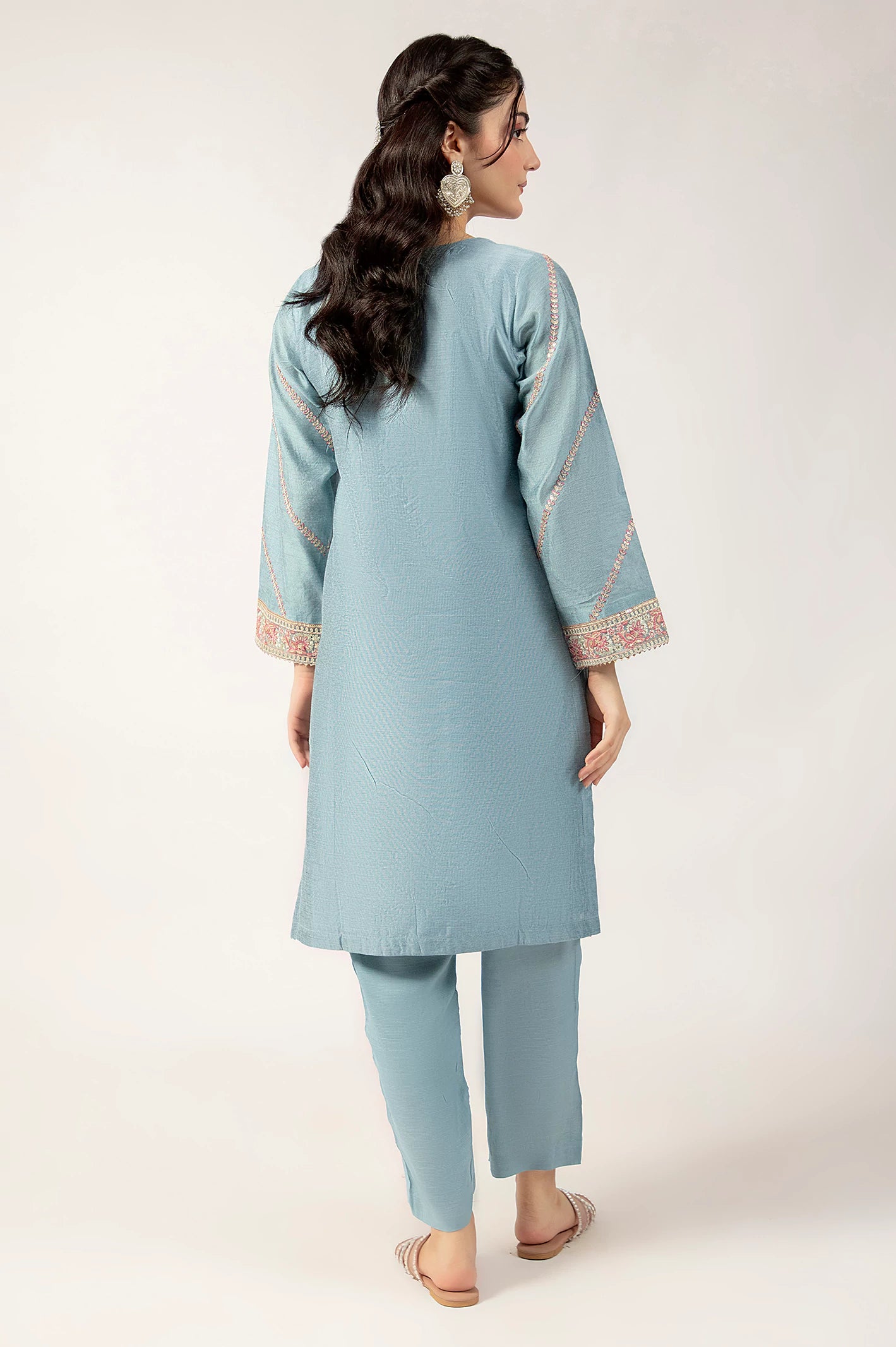 Light Blue Embroidered 2PC - Image 4
