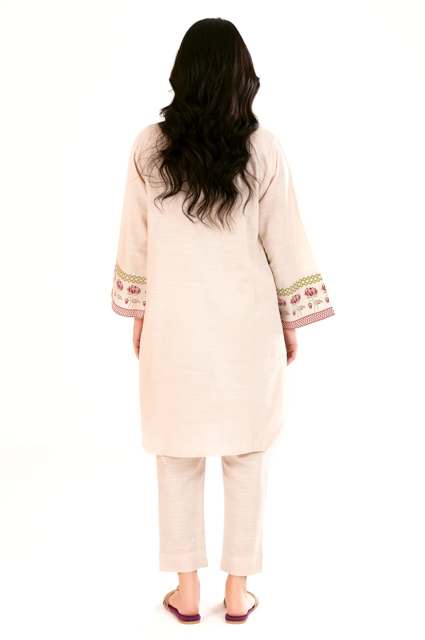 Cream Printed 2PC - Image 4