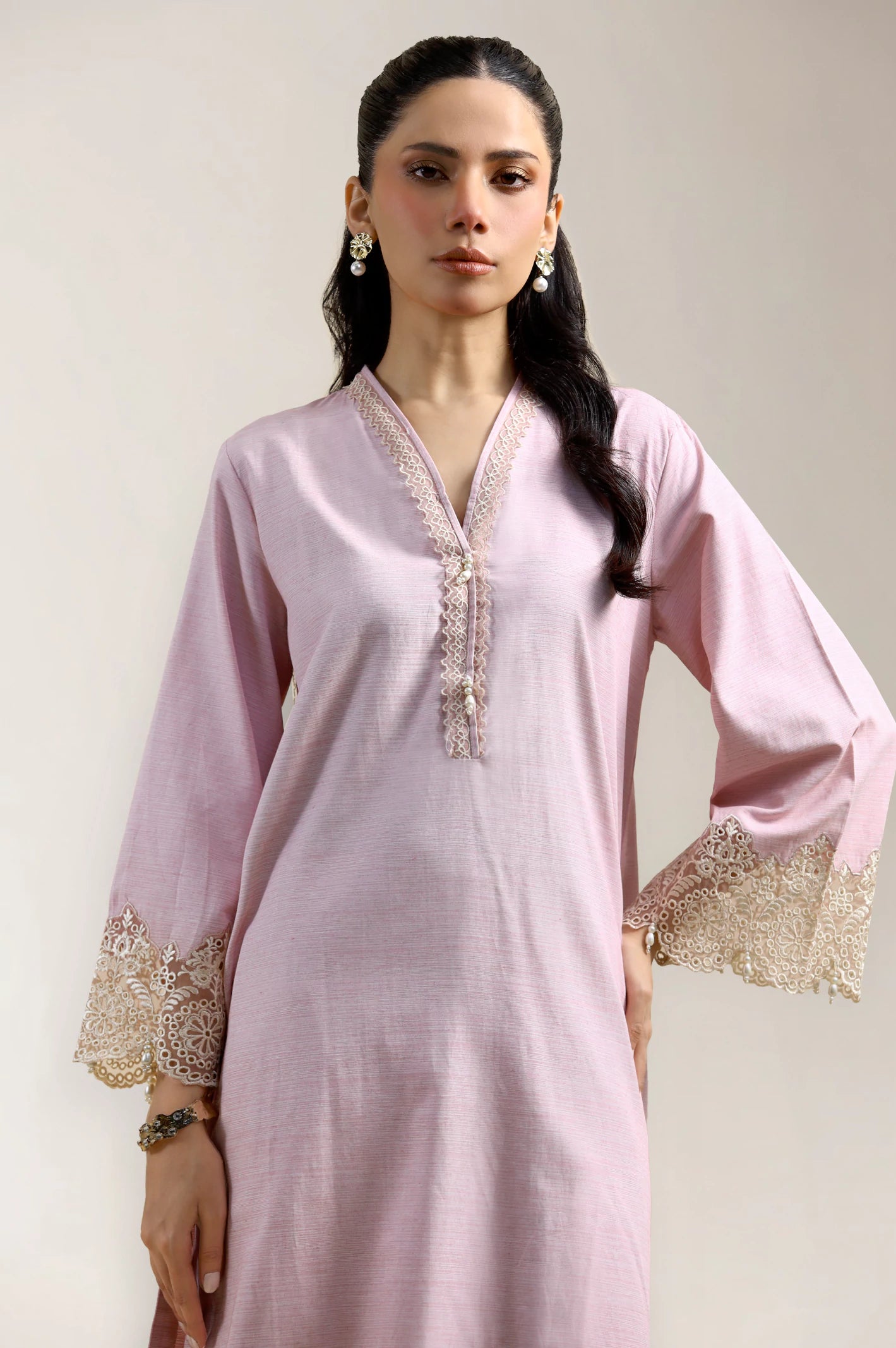 Pink Embroidered 2PC - Image 2