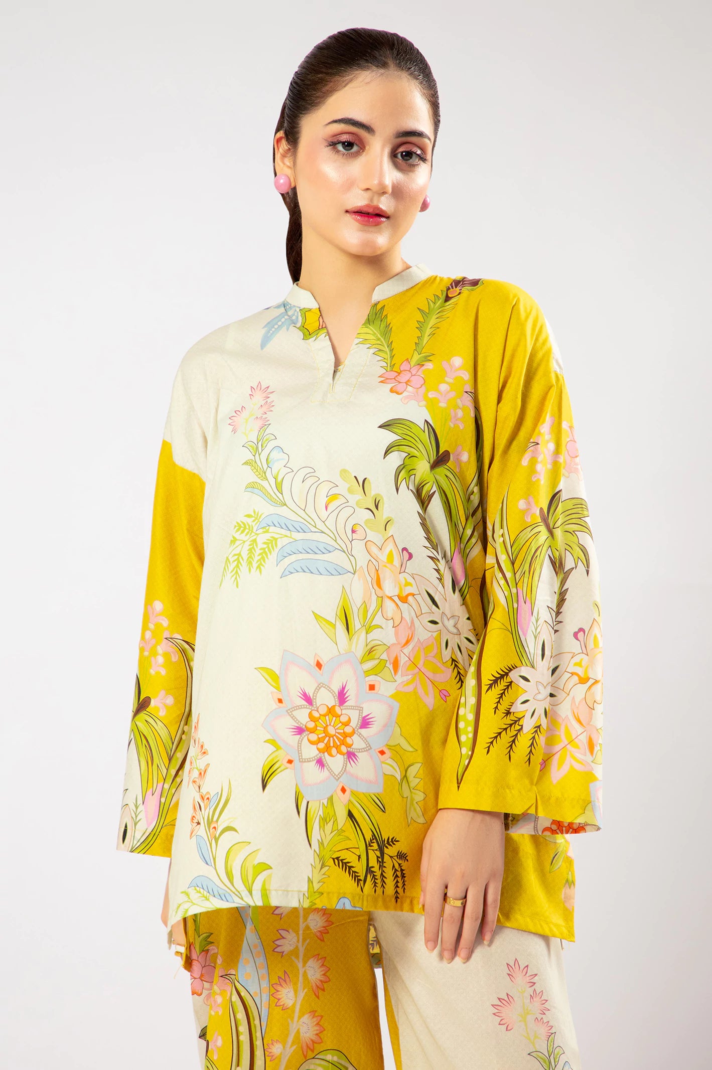 Yellow Fusion Printed 2PC - Image 2
