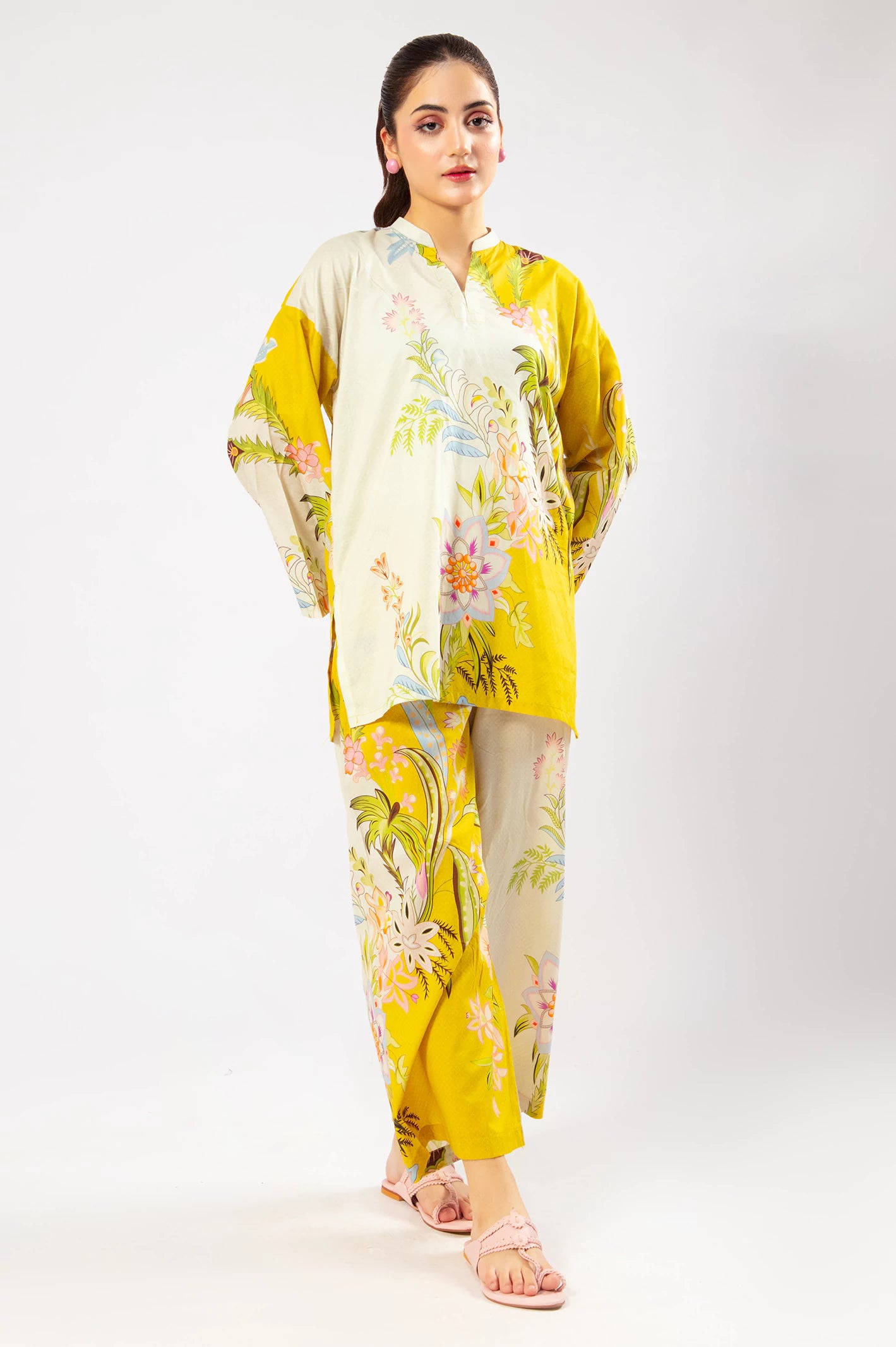 Yellow Fusion Printed 2PC - Image 3
