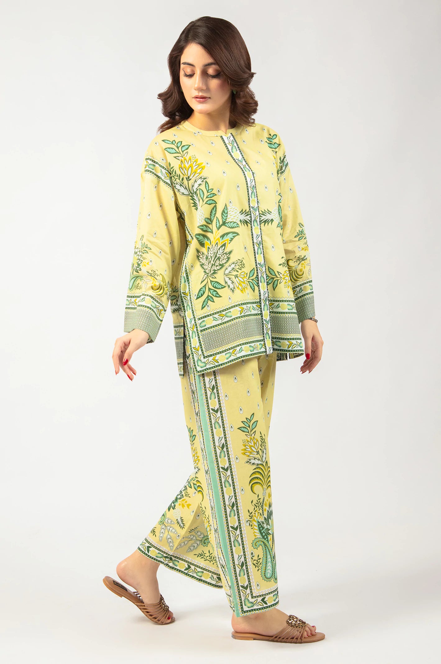 Yellow Fusion Printed 2PC - Image 3