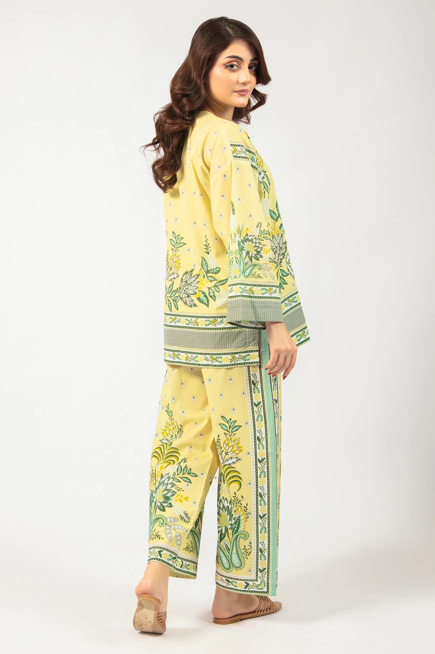 Yellow Fusion Printed 2PC - Image 4