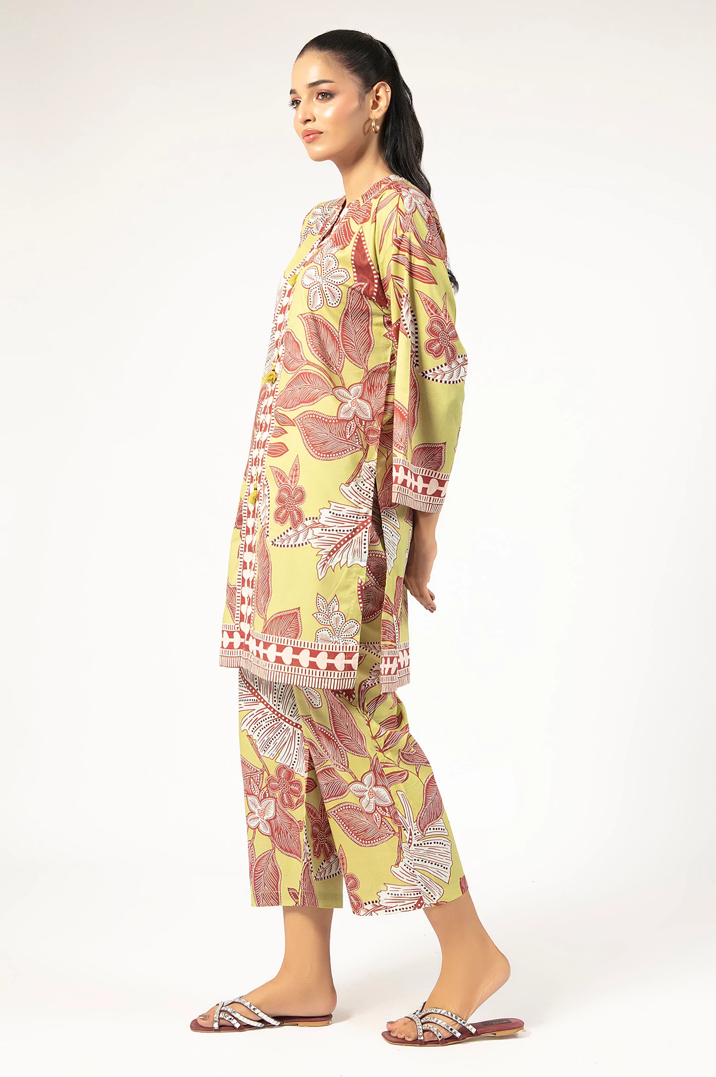 Lime Printed 2PC - Image 3