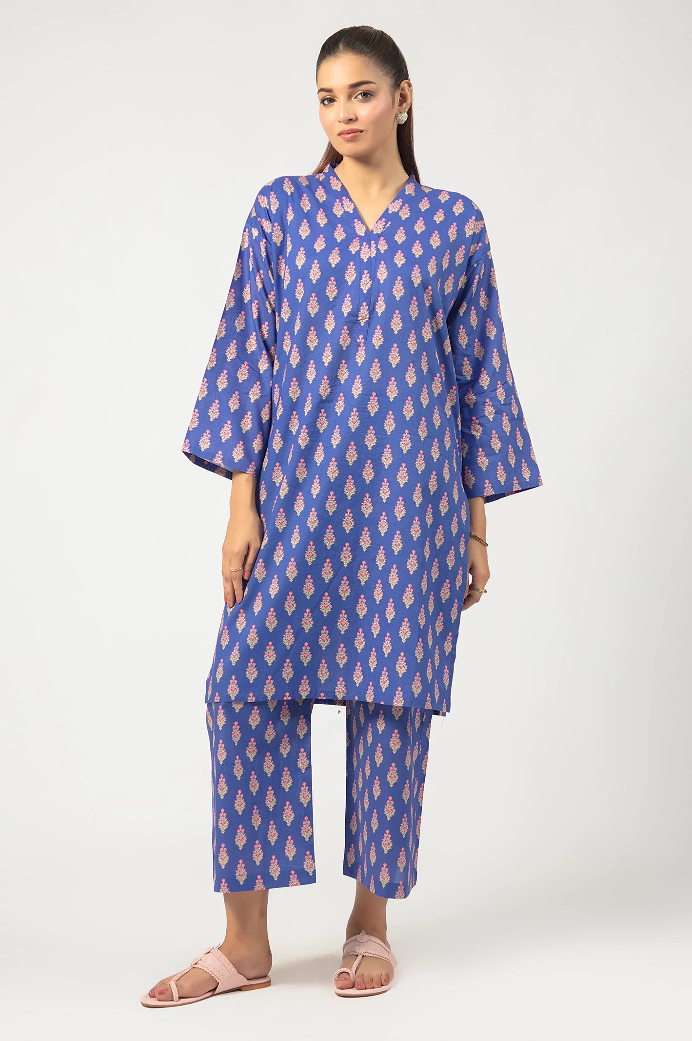 Blue Printed 2PC