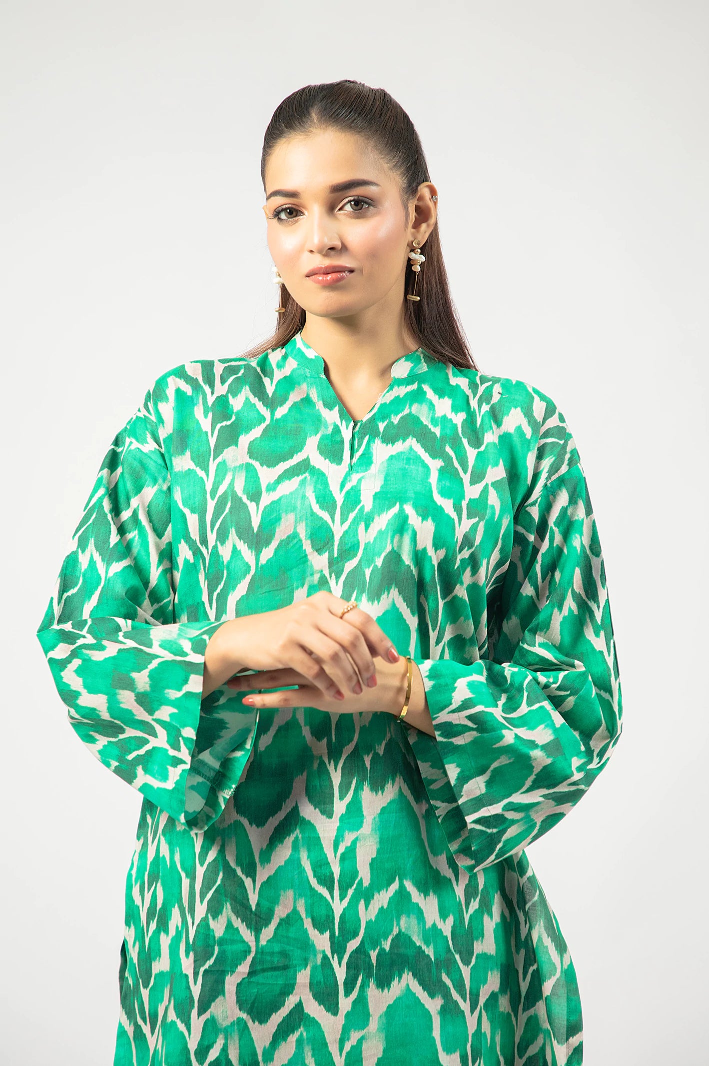Green Printed 2PC - Image 2